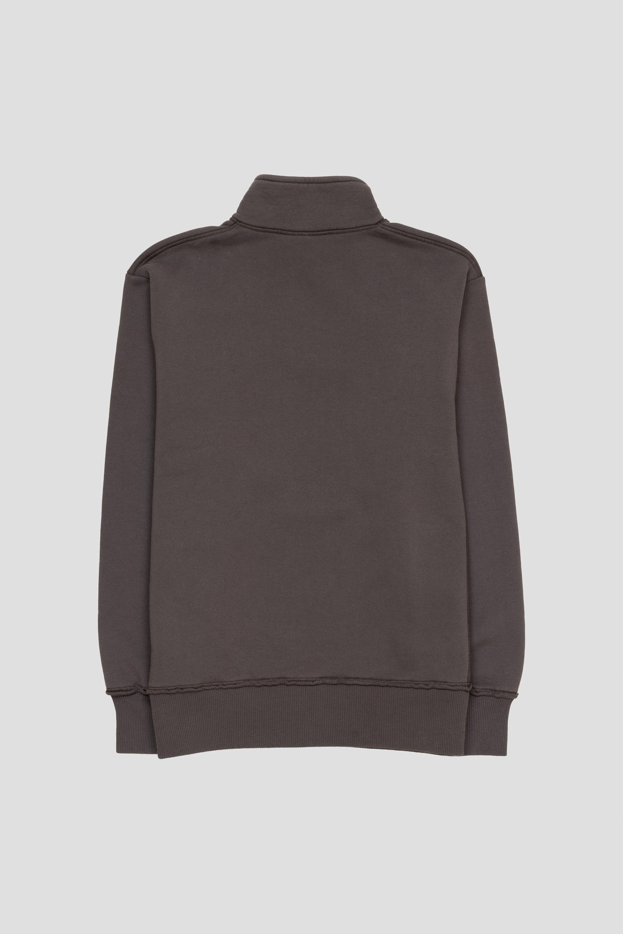 Signature Zip Mock Charcoal