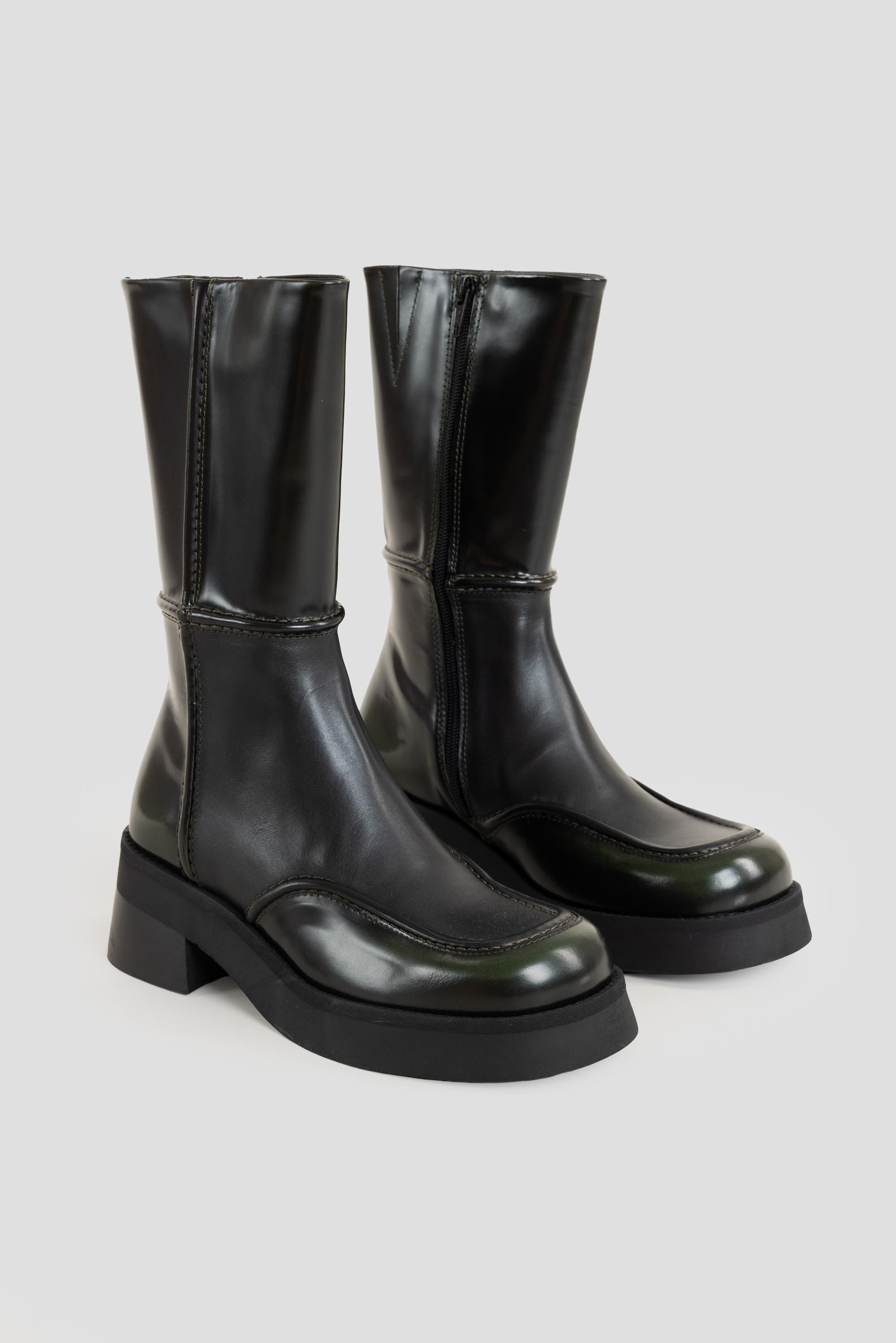 Inne Ankle Boots Khaki/Black