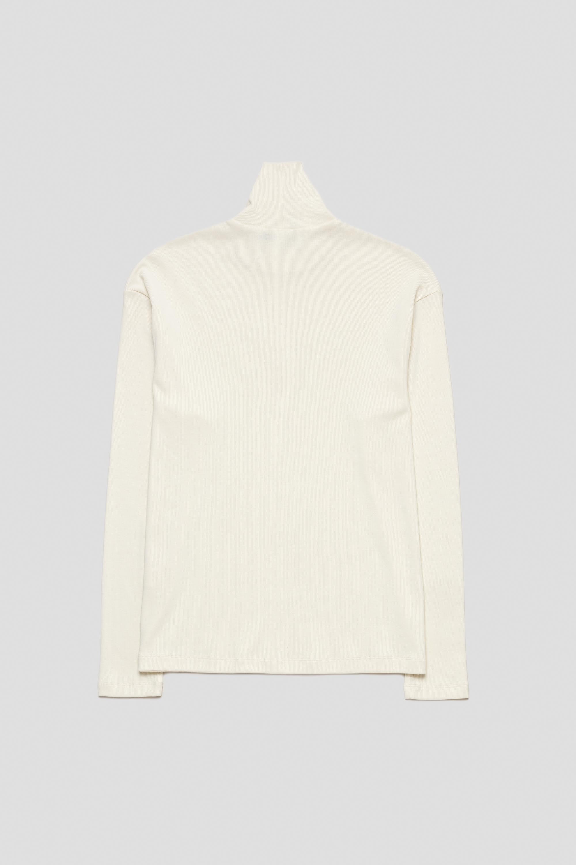 Slim Fit Turtle Neck T-Shirt Ivory