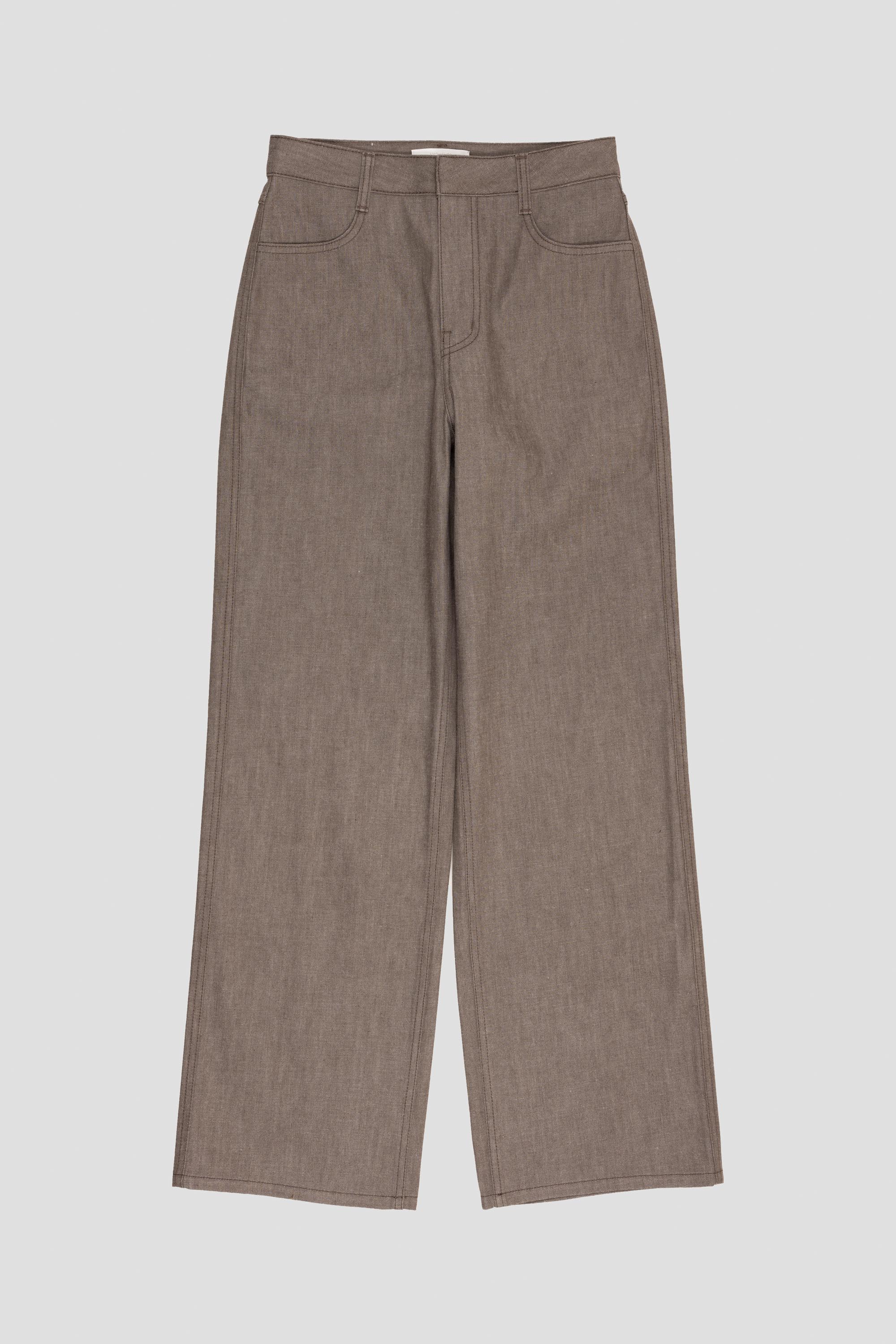 Colored Straight Fit Denim Brown