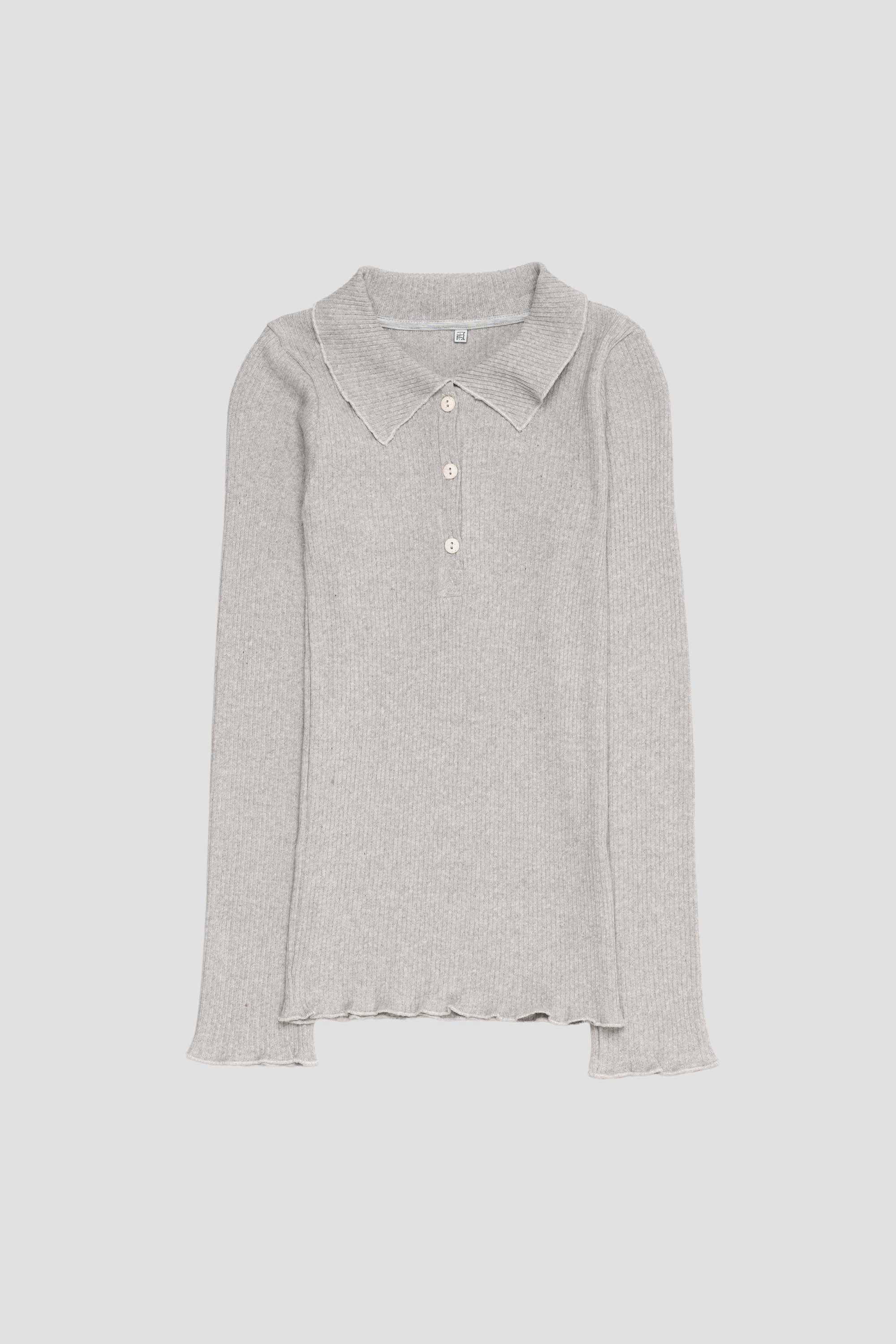 Dual Long Sleeve Tee Grey Melange