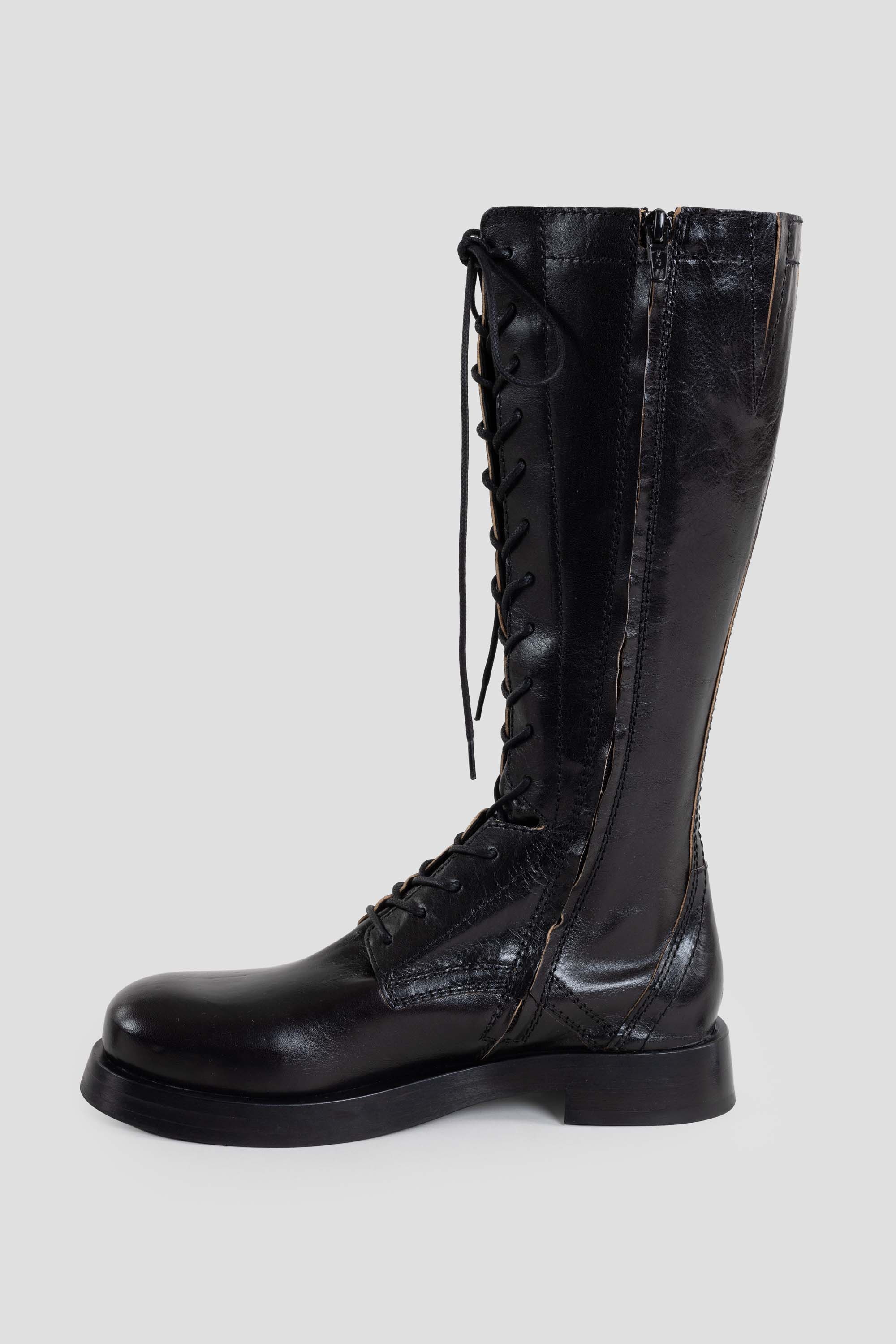 Miista Mera Cord Tall Boots Black