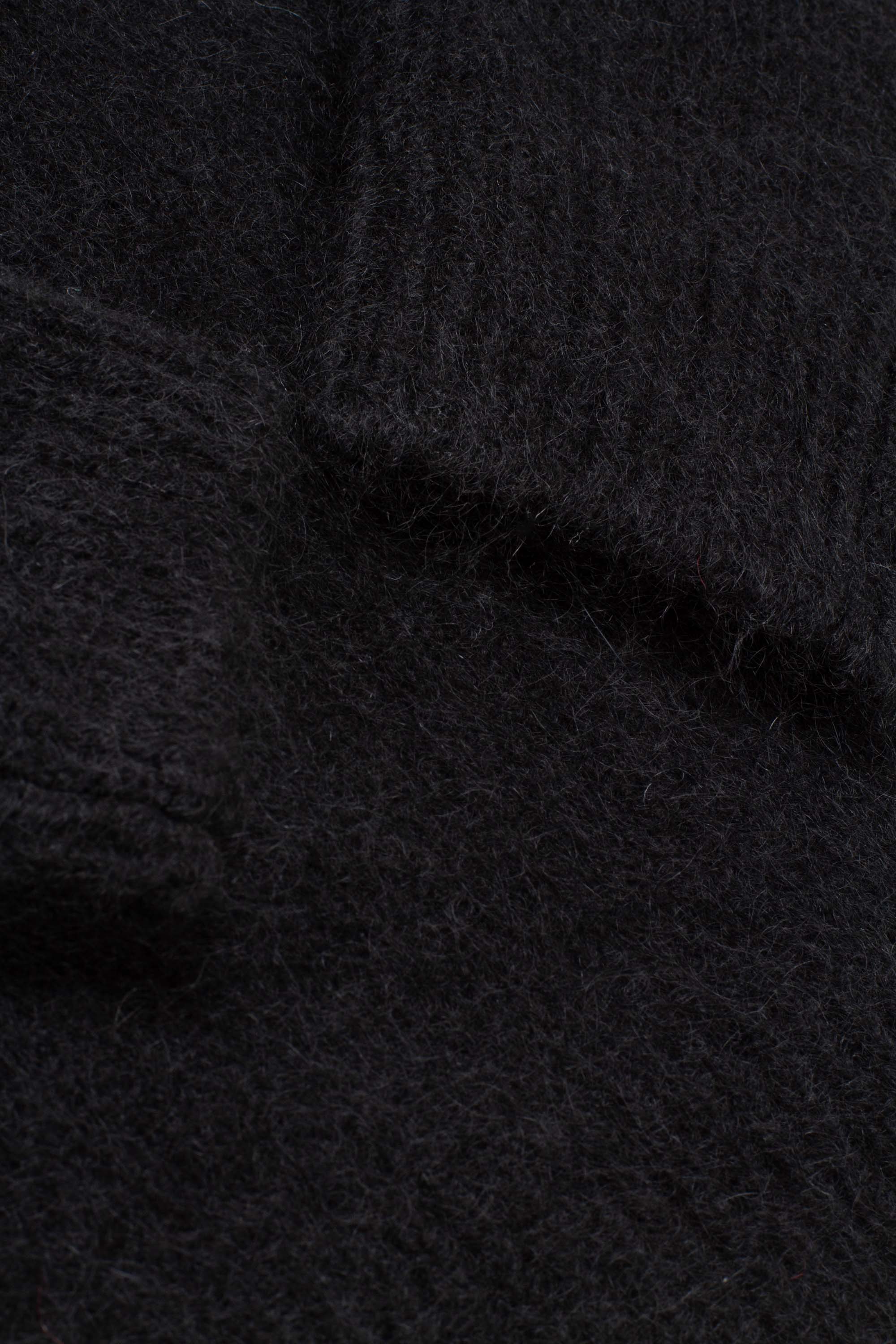 Hairy Rounded Pullover Black