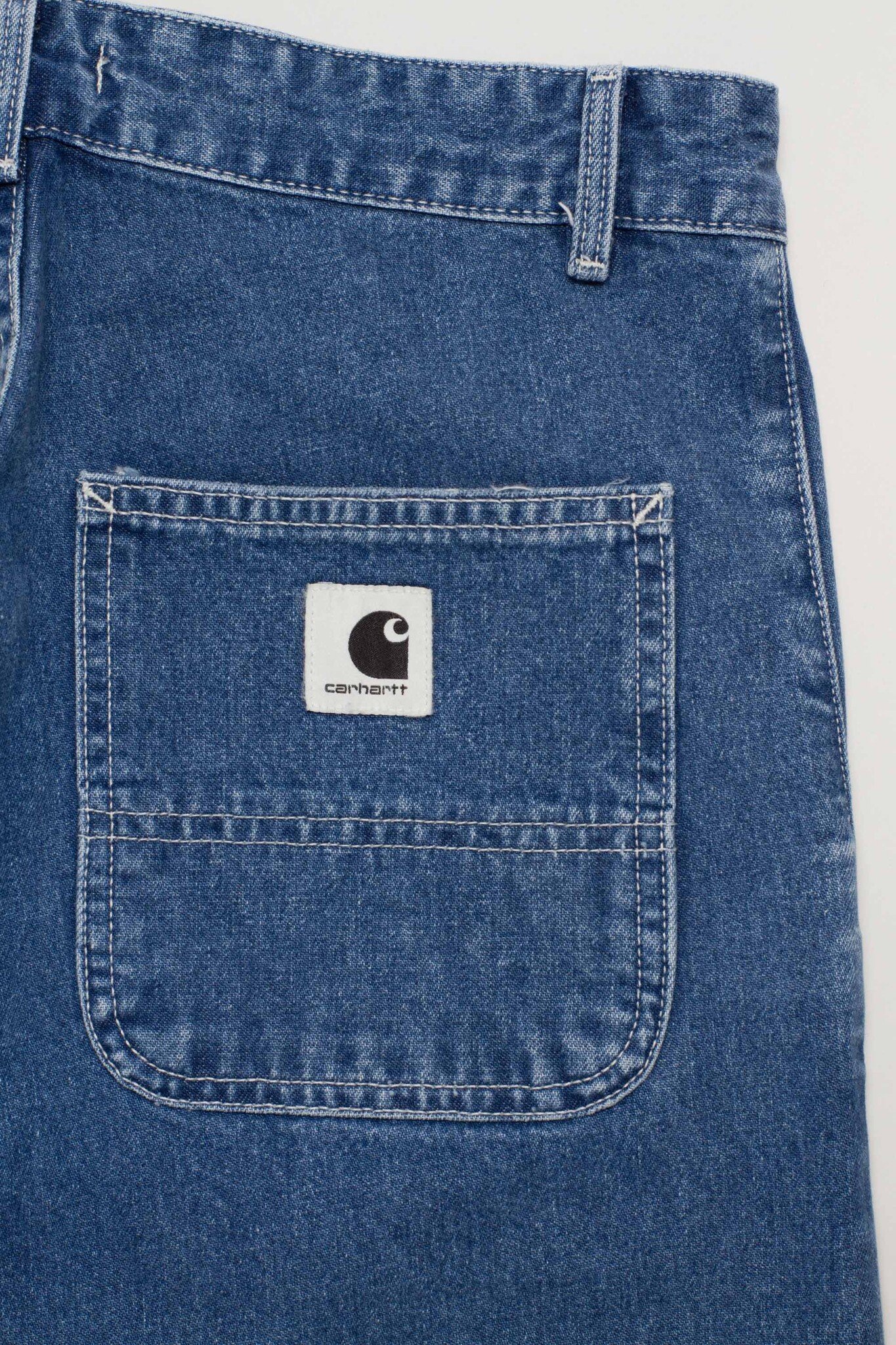 W Simple Pant Blue Stone Washed