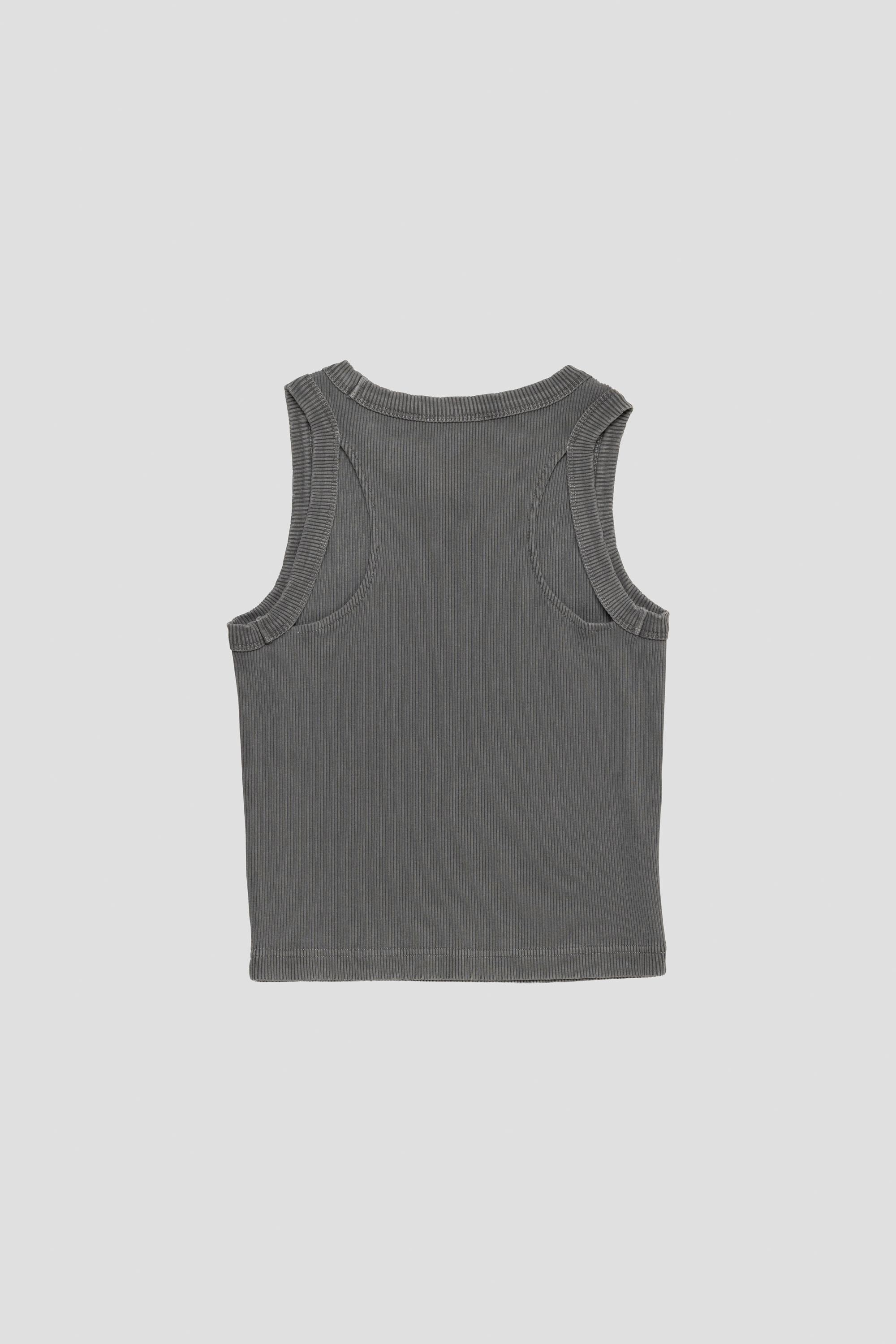 Ribbed Tank Top Faded Black