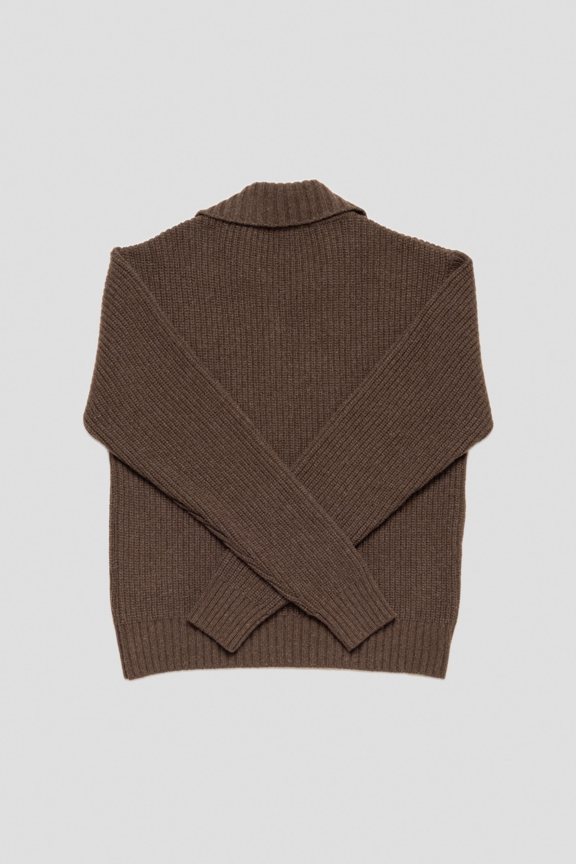 Collar Sweater Dark Brown