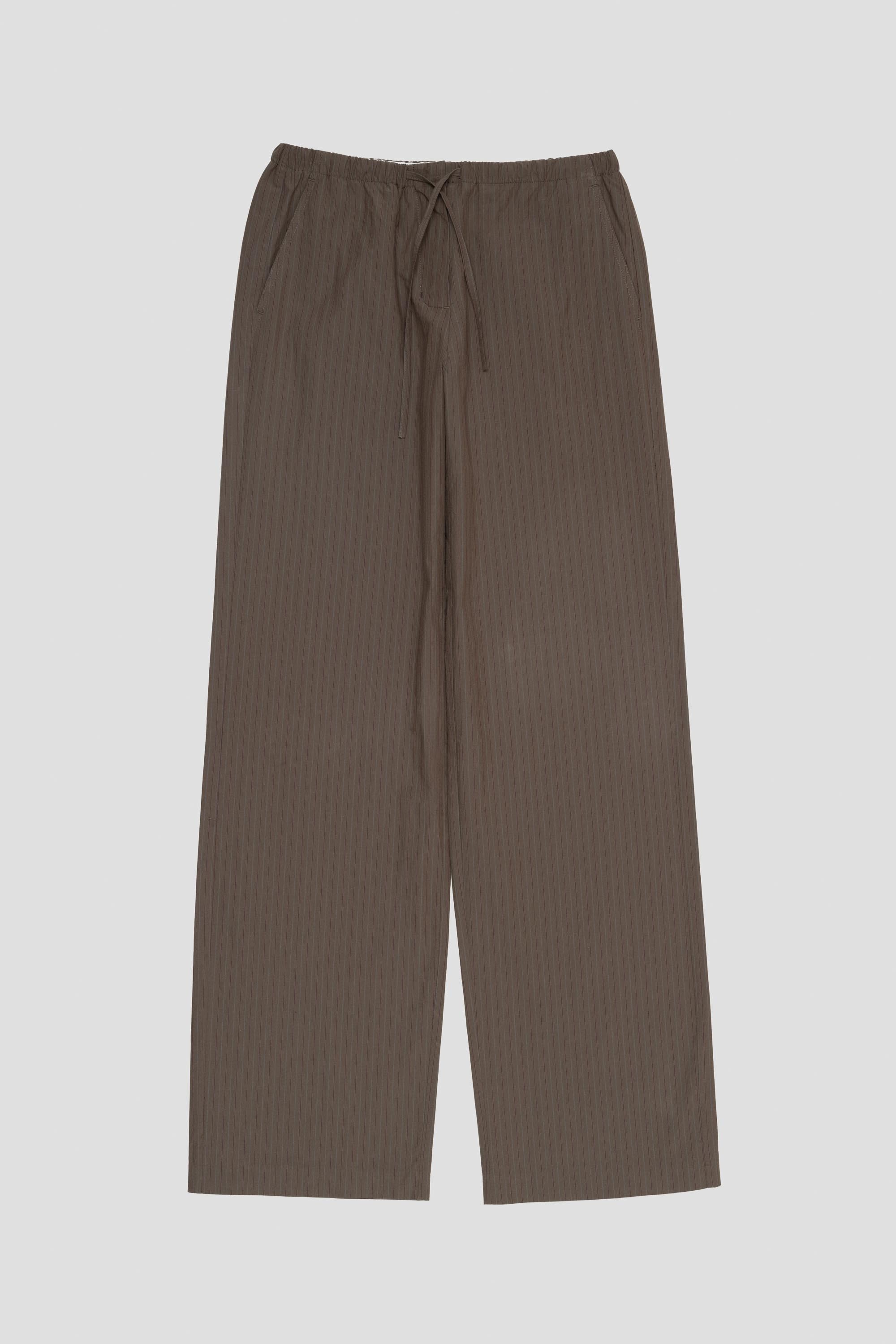 Stripe Banding Pants Brown