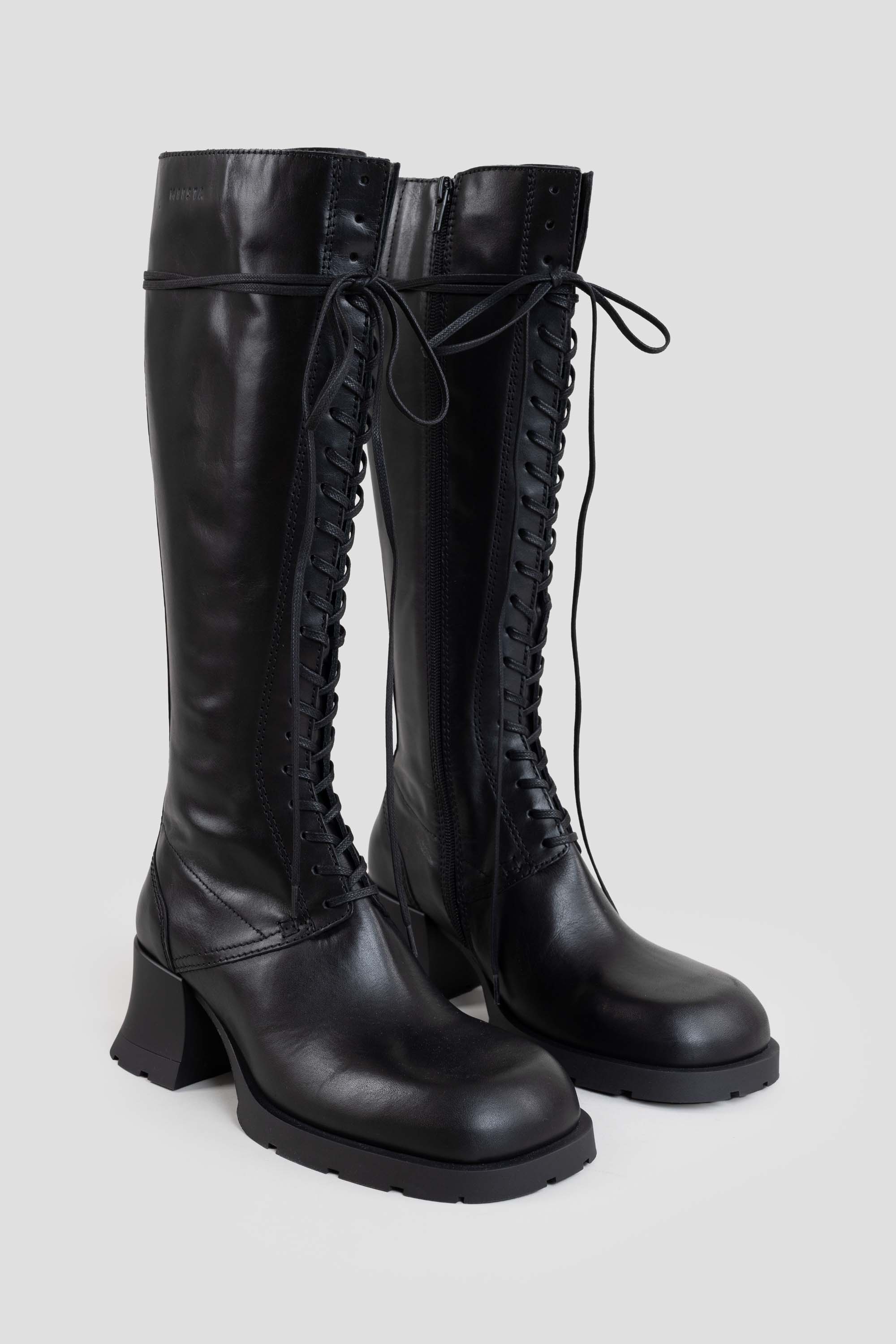 Michaela Lace Boots Black