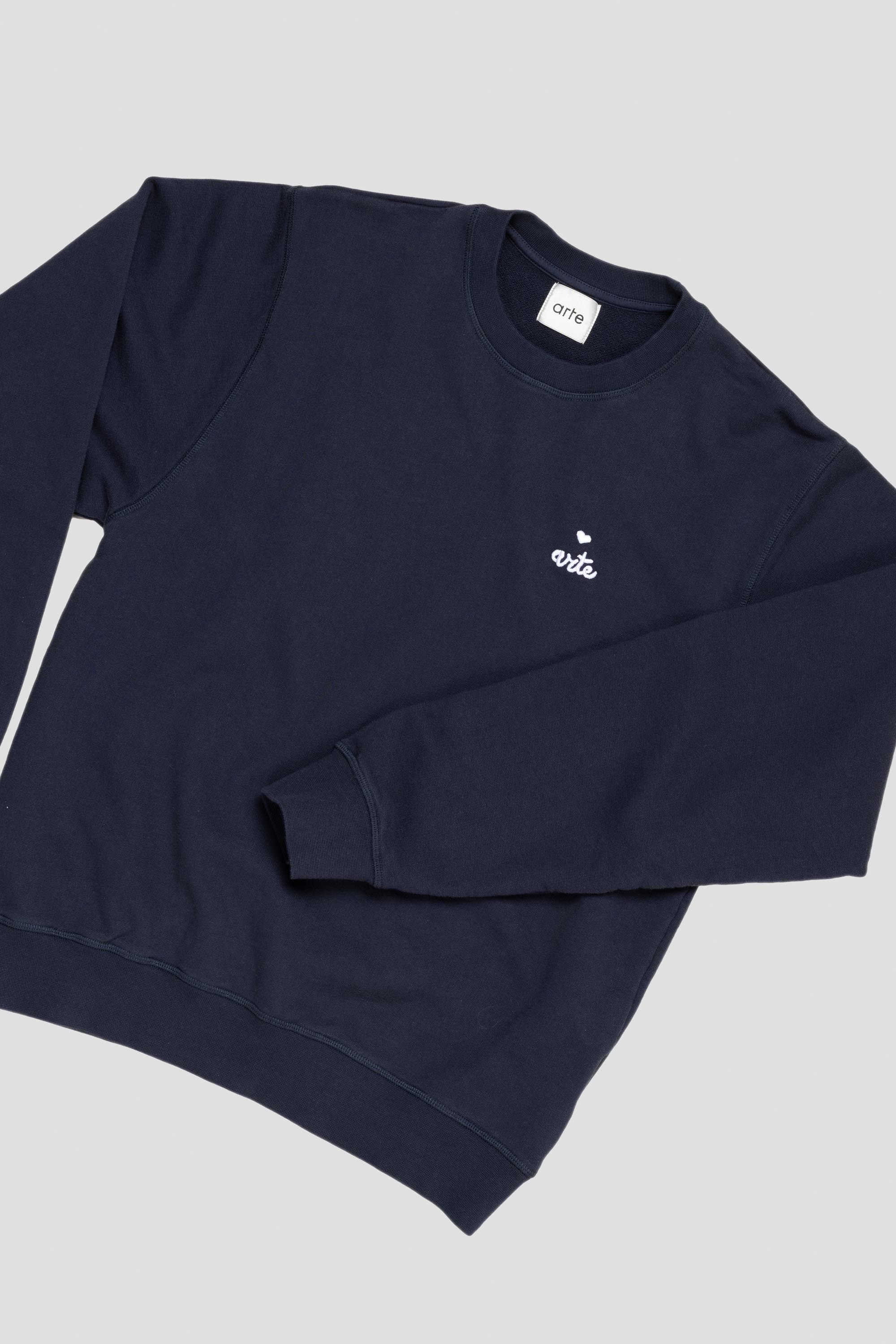 Heart Crewneck Navy