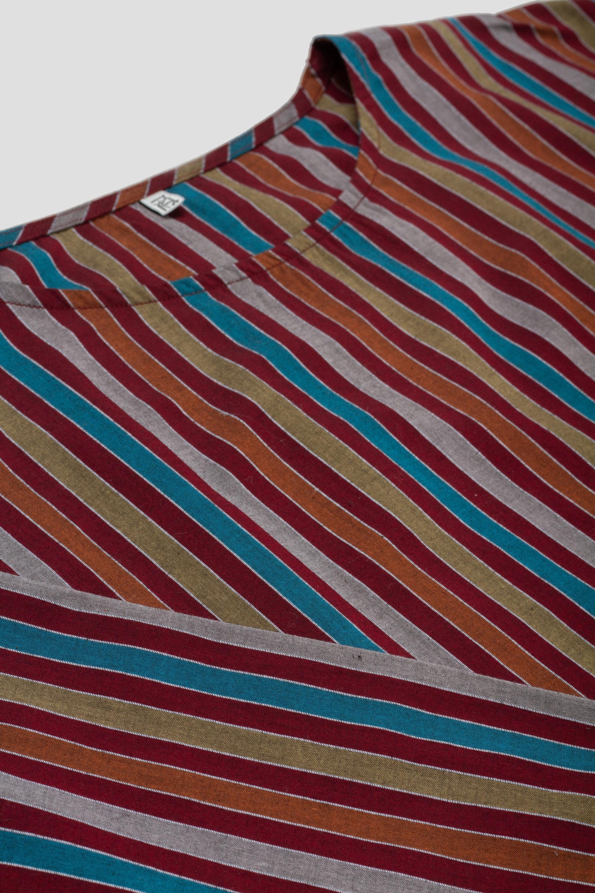 Tom Top Maroon Multi Stripe