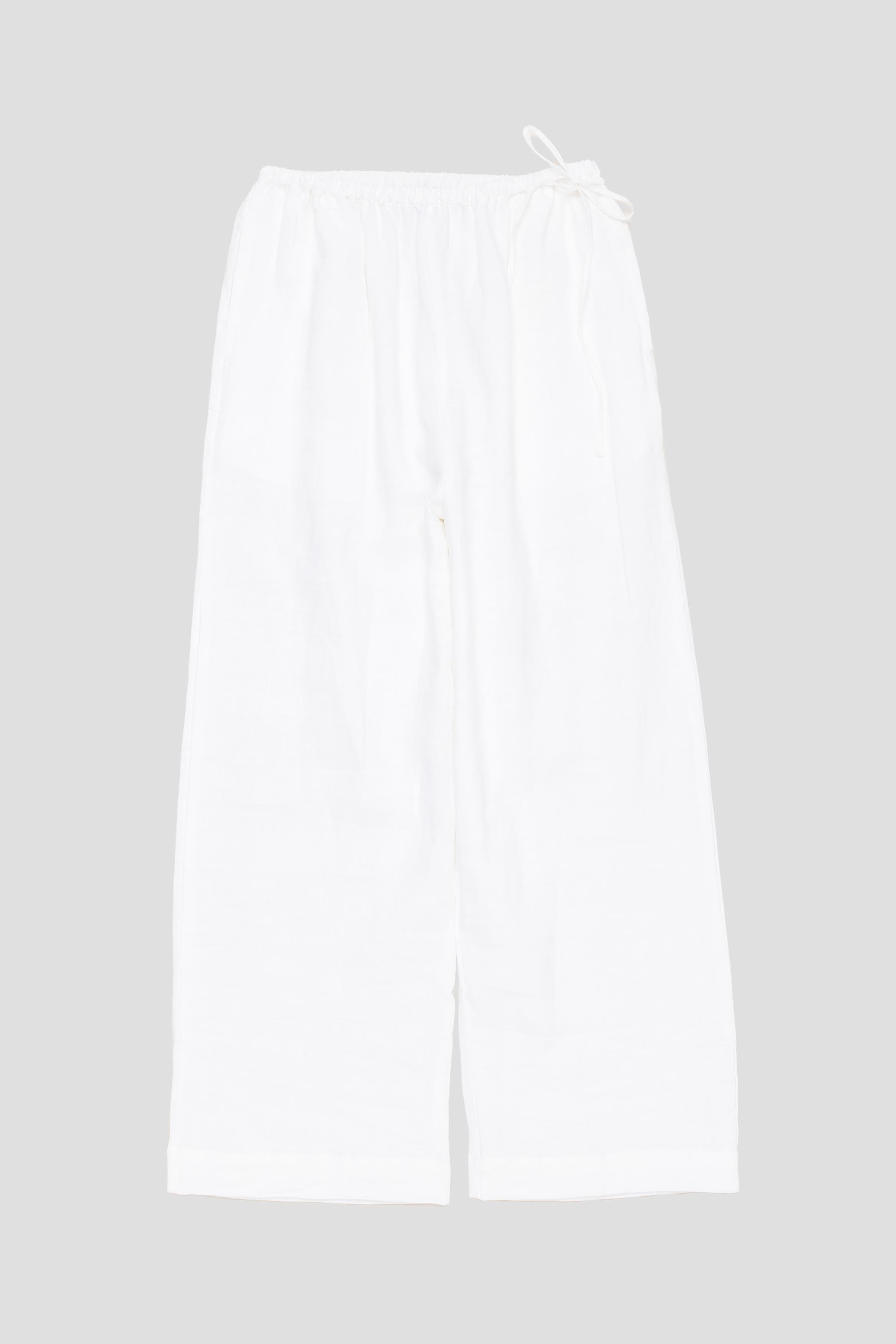 Tie Split Pants White