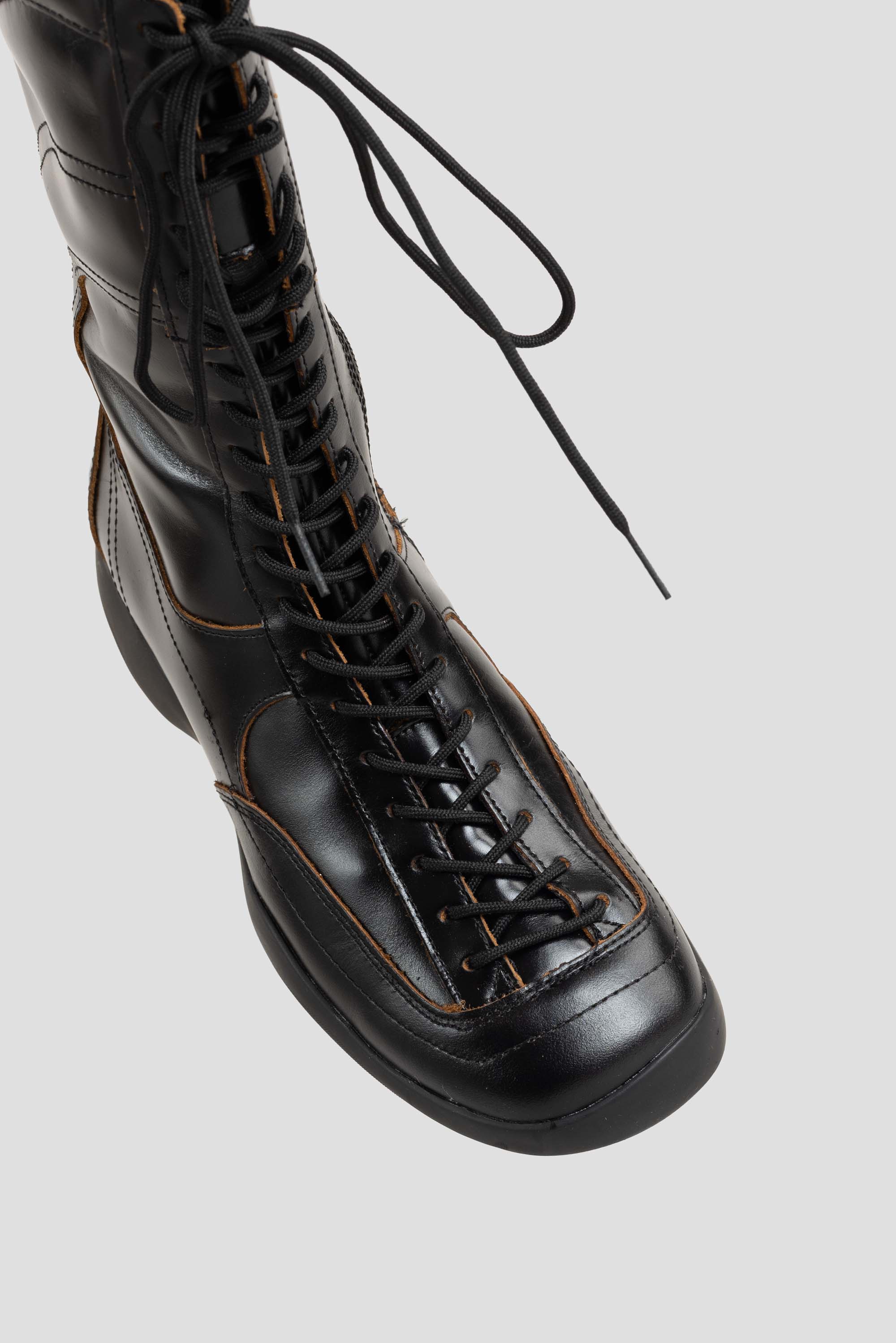 Sky Lace-Up Boots Black