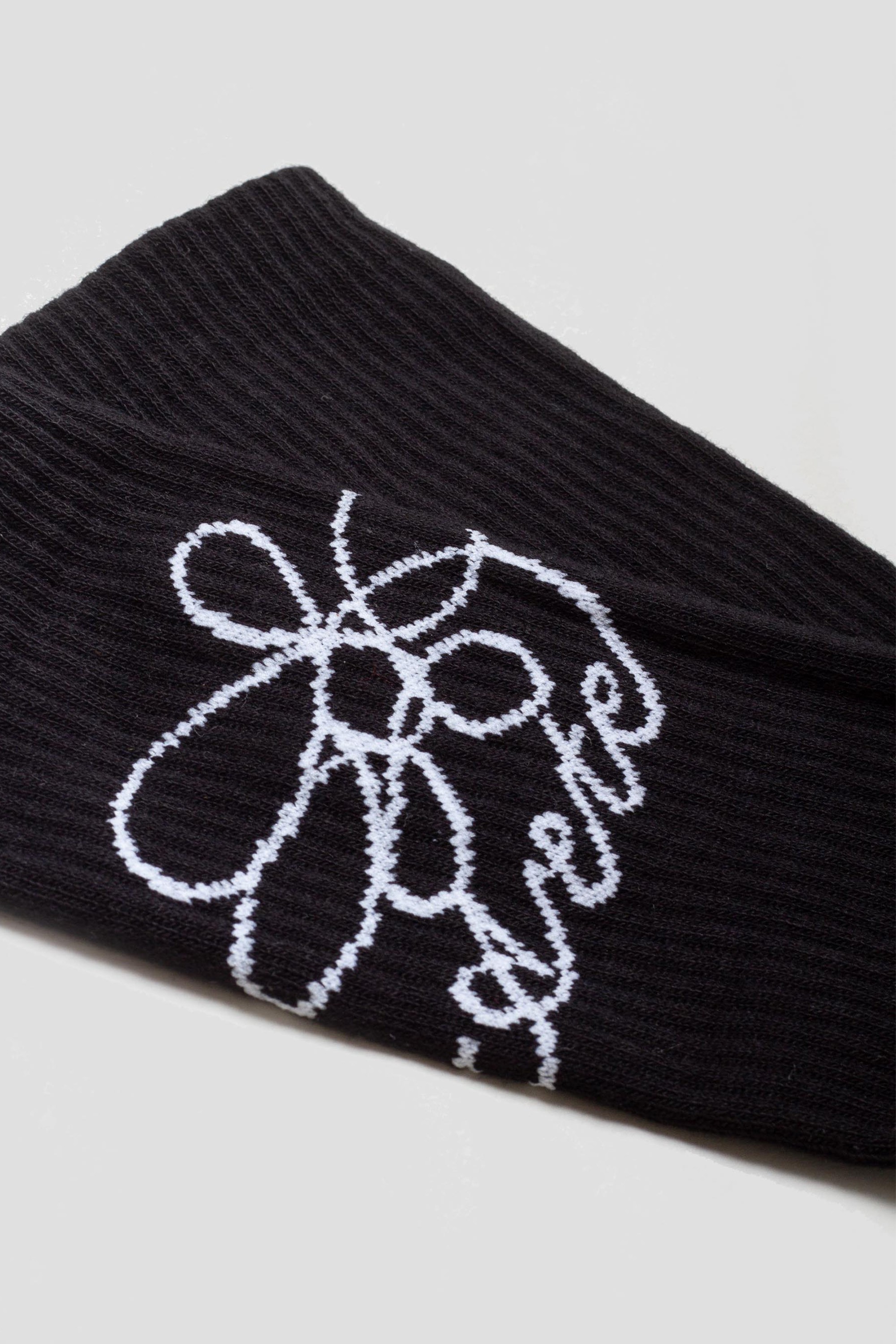 Flower Logo Socks Black