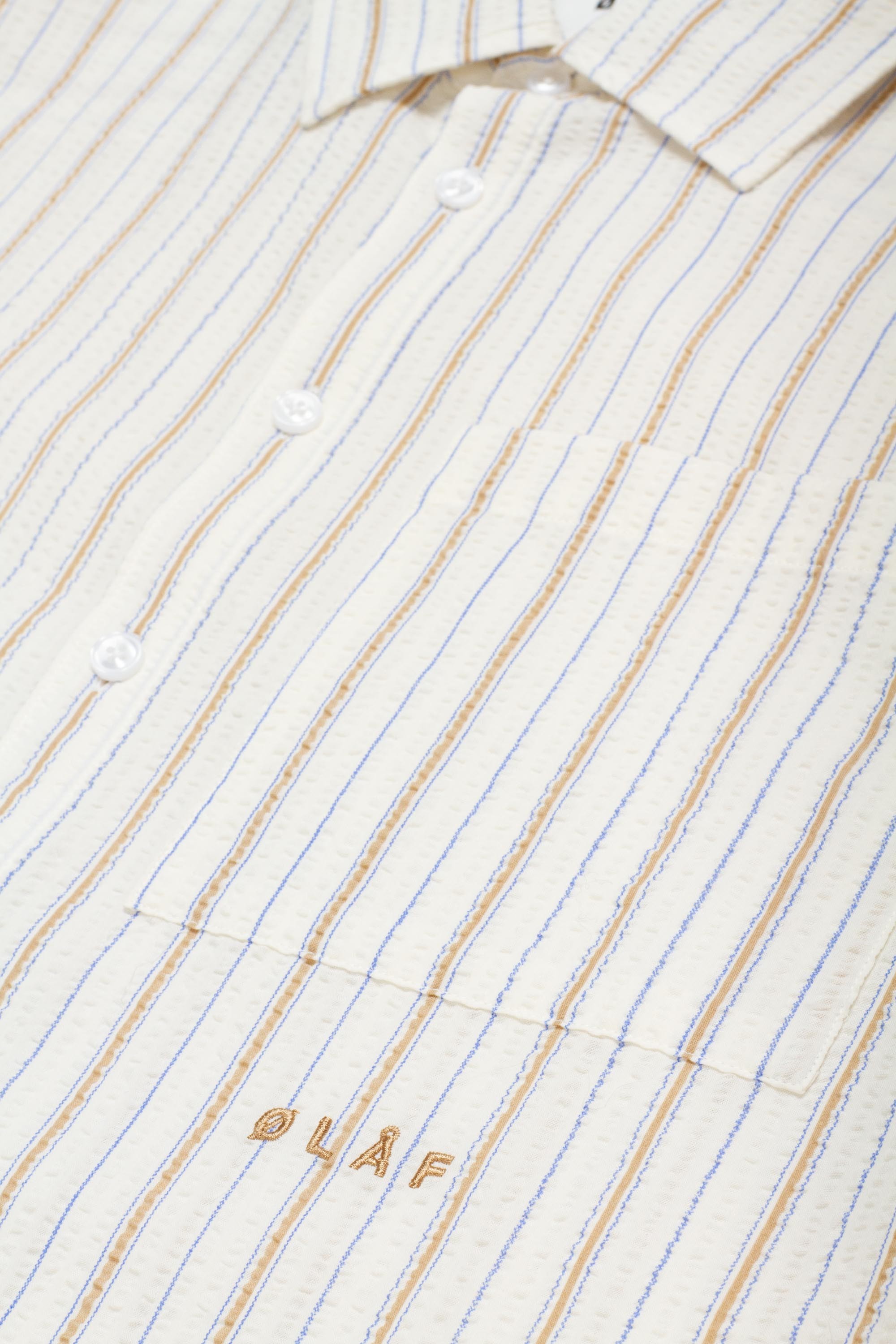 Striped Boxy Shirt Off White