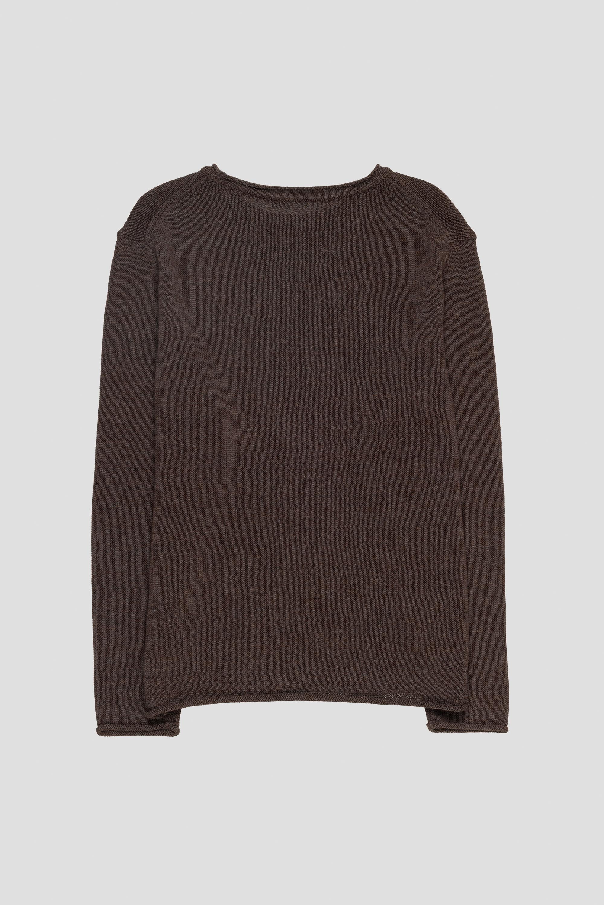 Paper Yarn Pullover Dark Brown