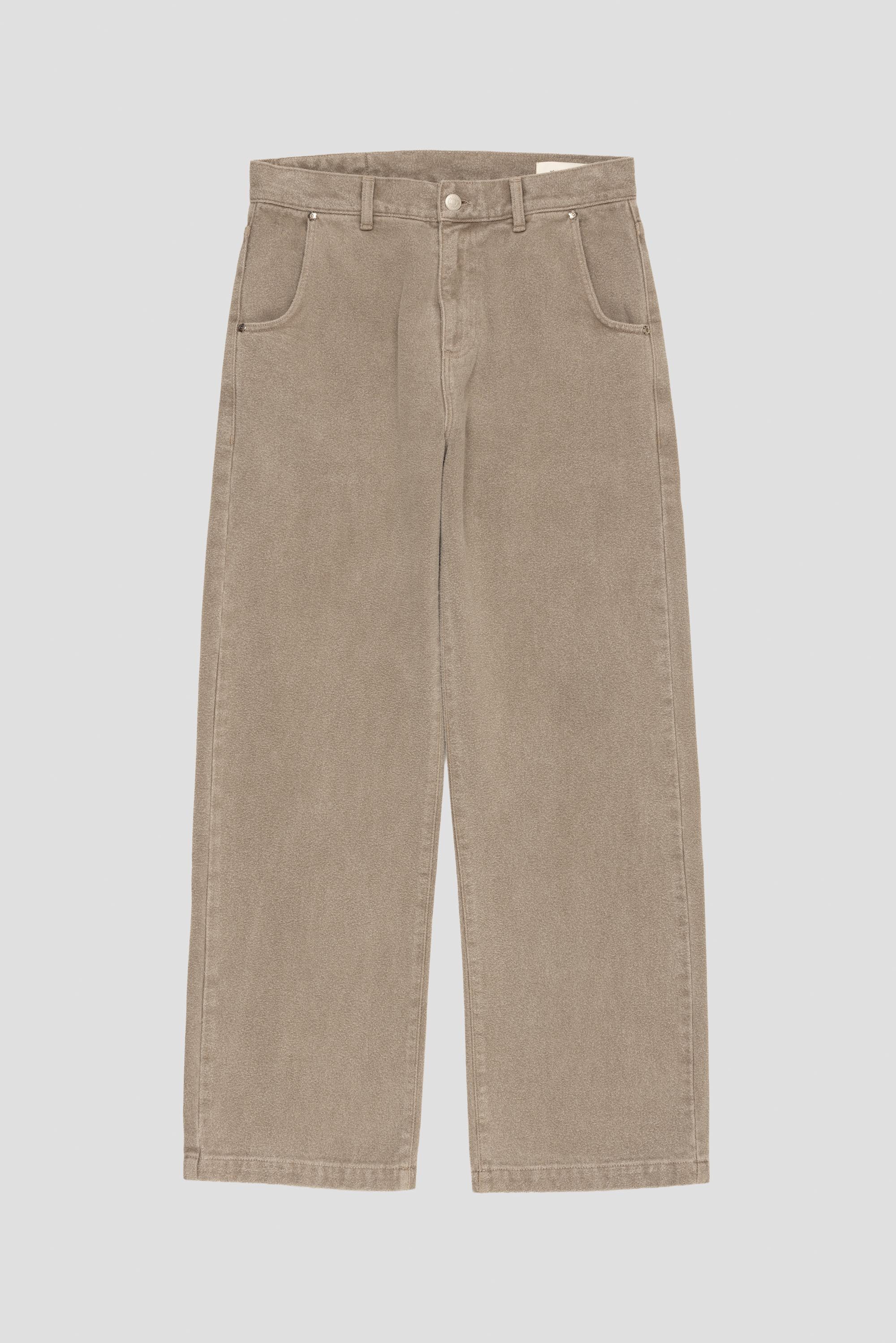 Straight Cut Jeans Brushed Mudstone