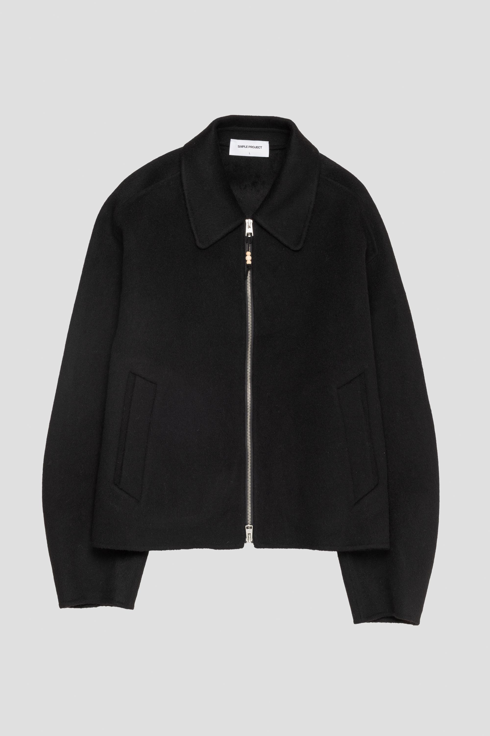 Darted Wool Jacket Black