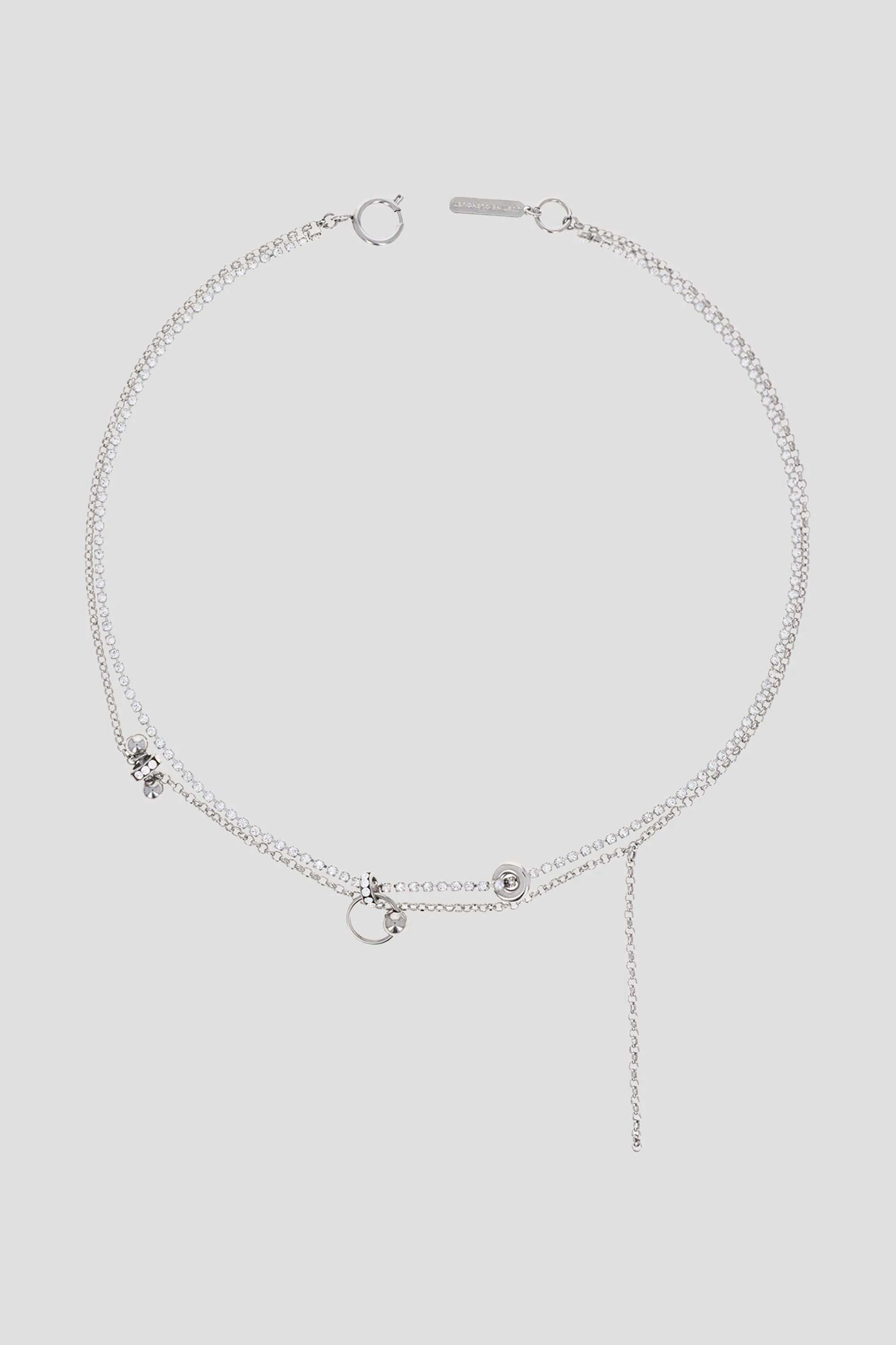Bel Crystal Necklace Palladium