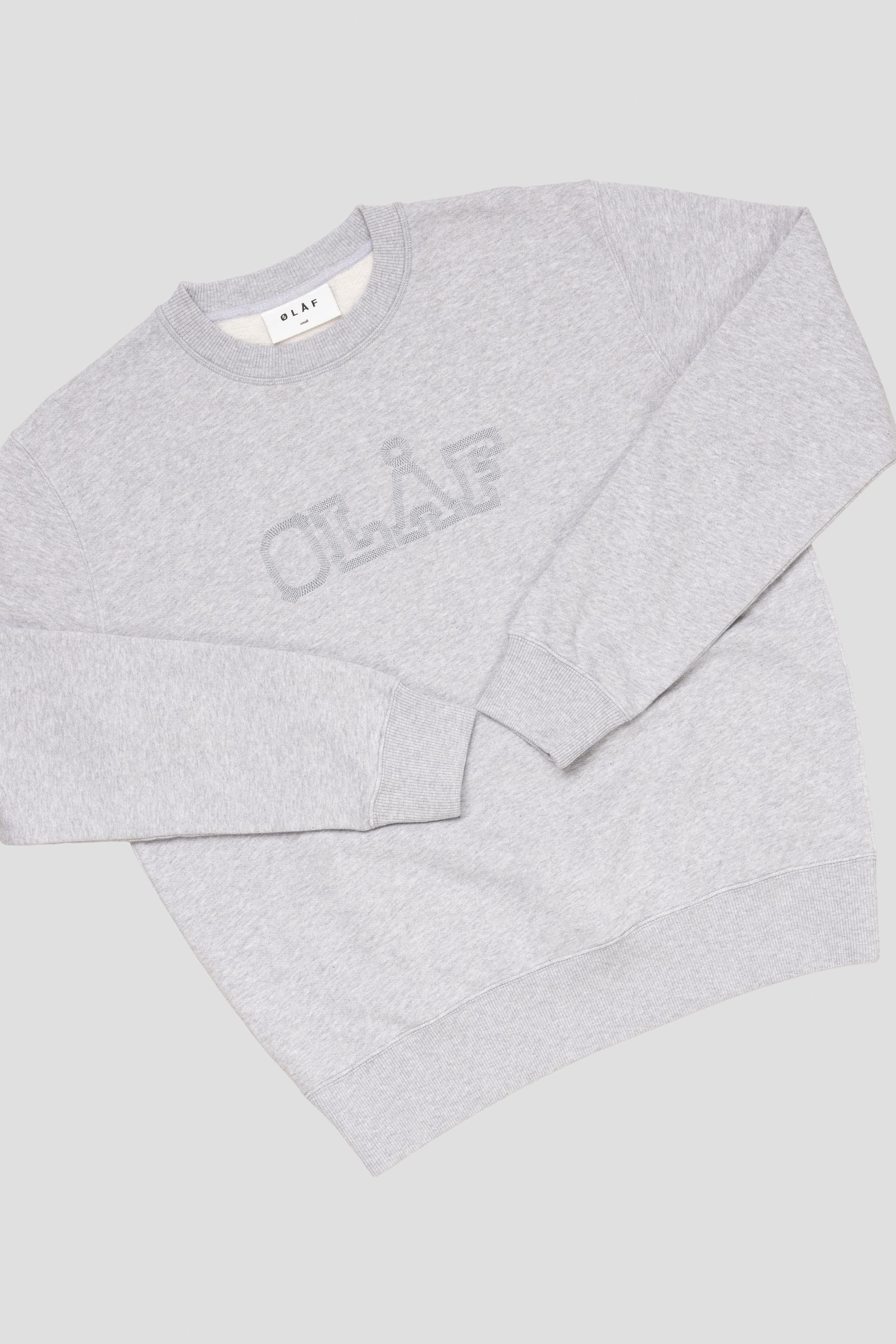 Stitched Varsity Crewneck Heather Grey