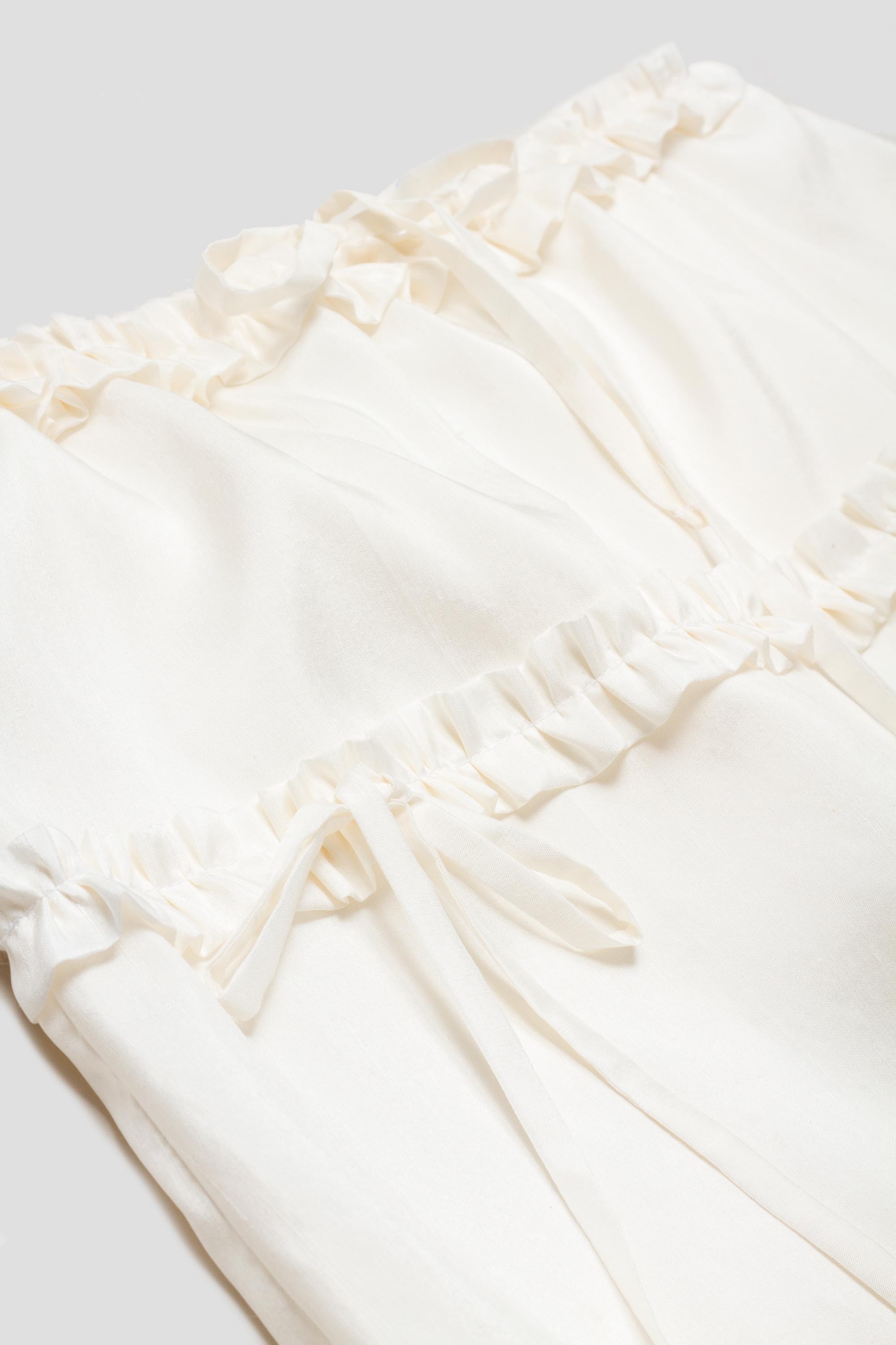 Ruffle Skirt Silk Ivory