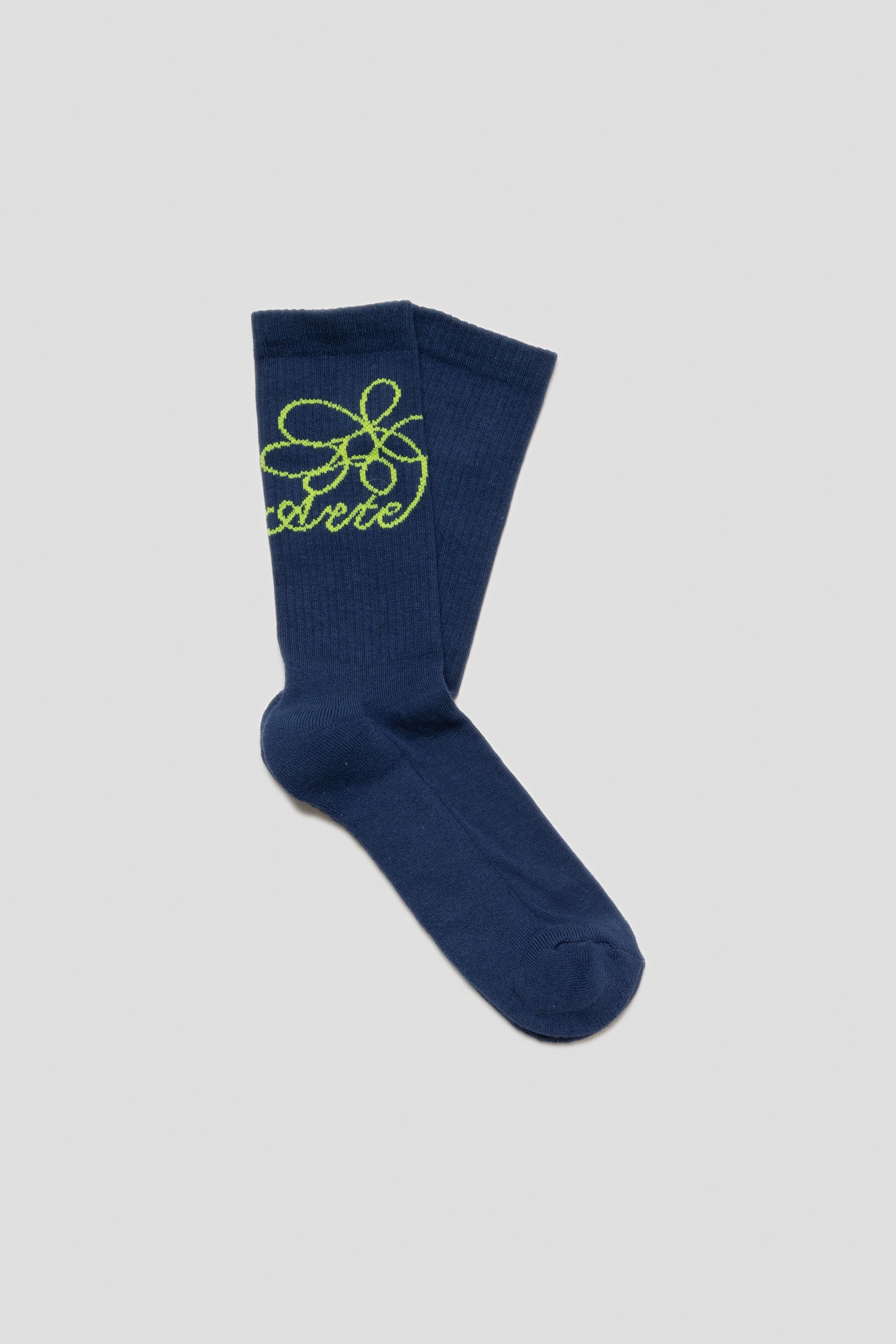 Flower Logo Socks Navy