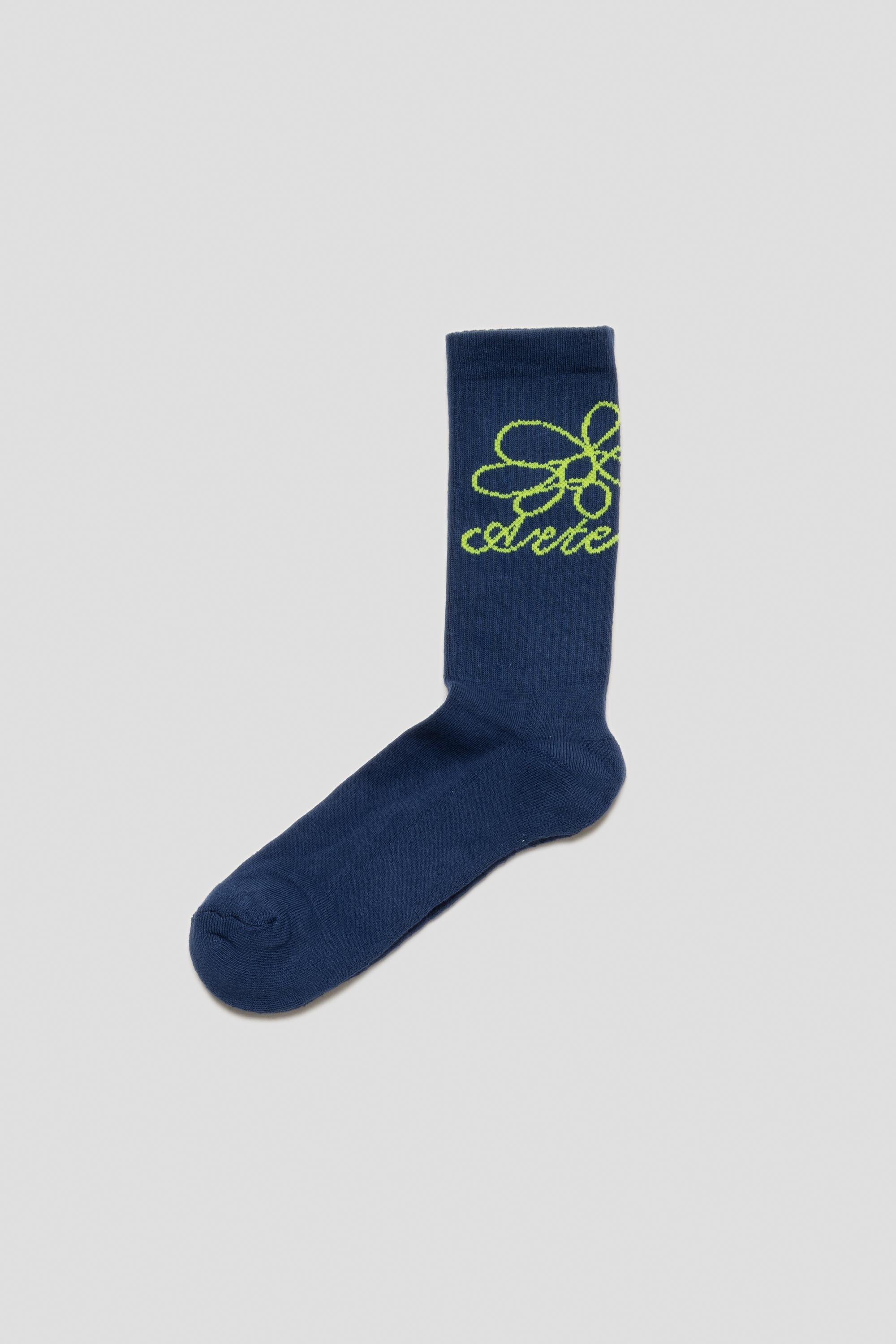 Flower Logo Socks Navy