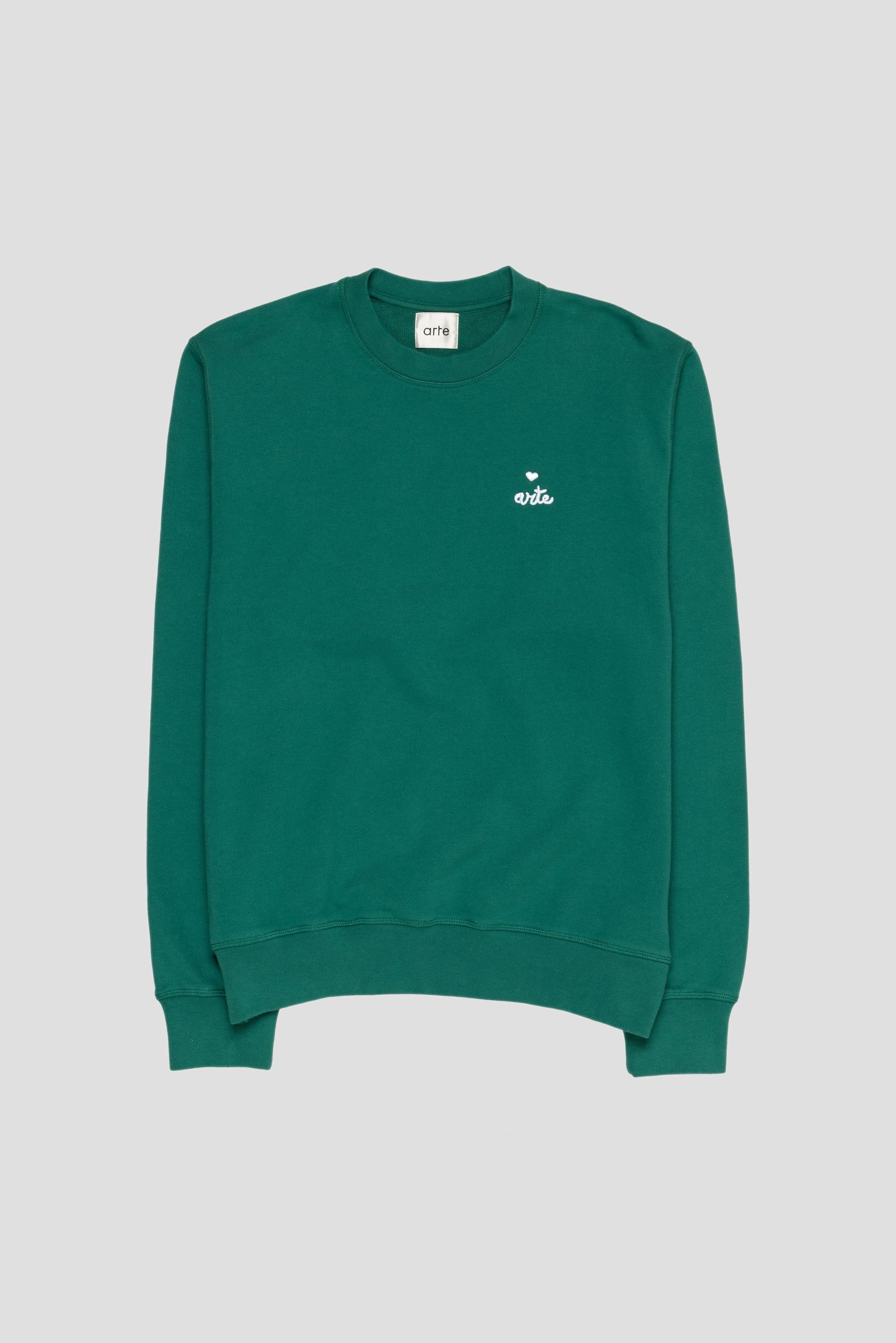 Heart Crewneck Green