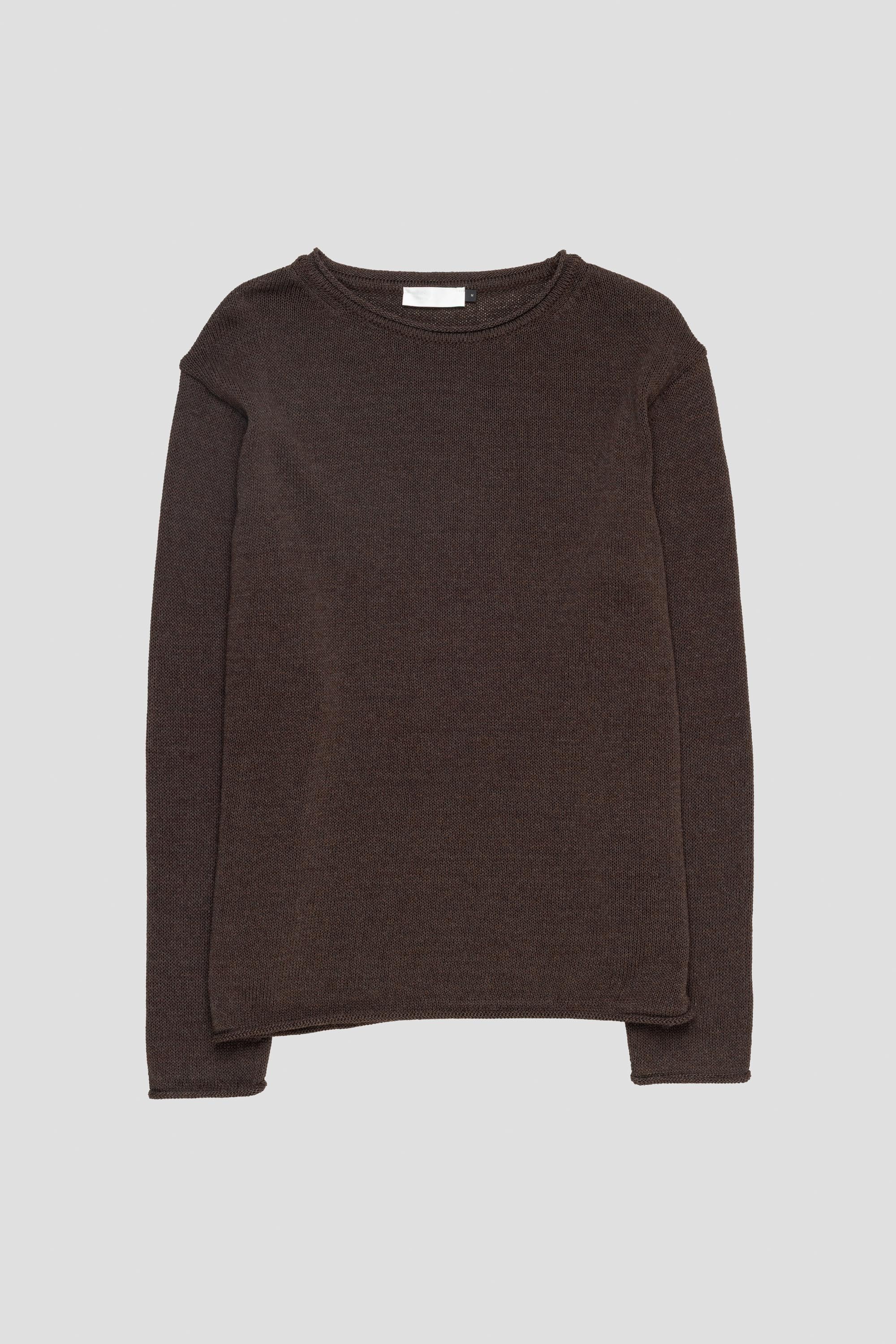 Paper Yarn Pullover Dark Brown