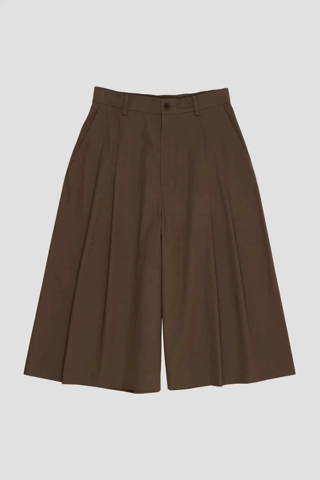 AmomentoWide Bermuda Pants Brown