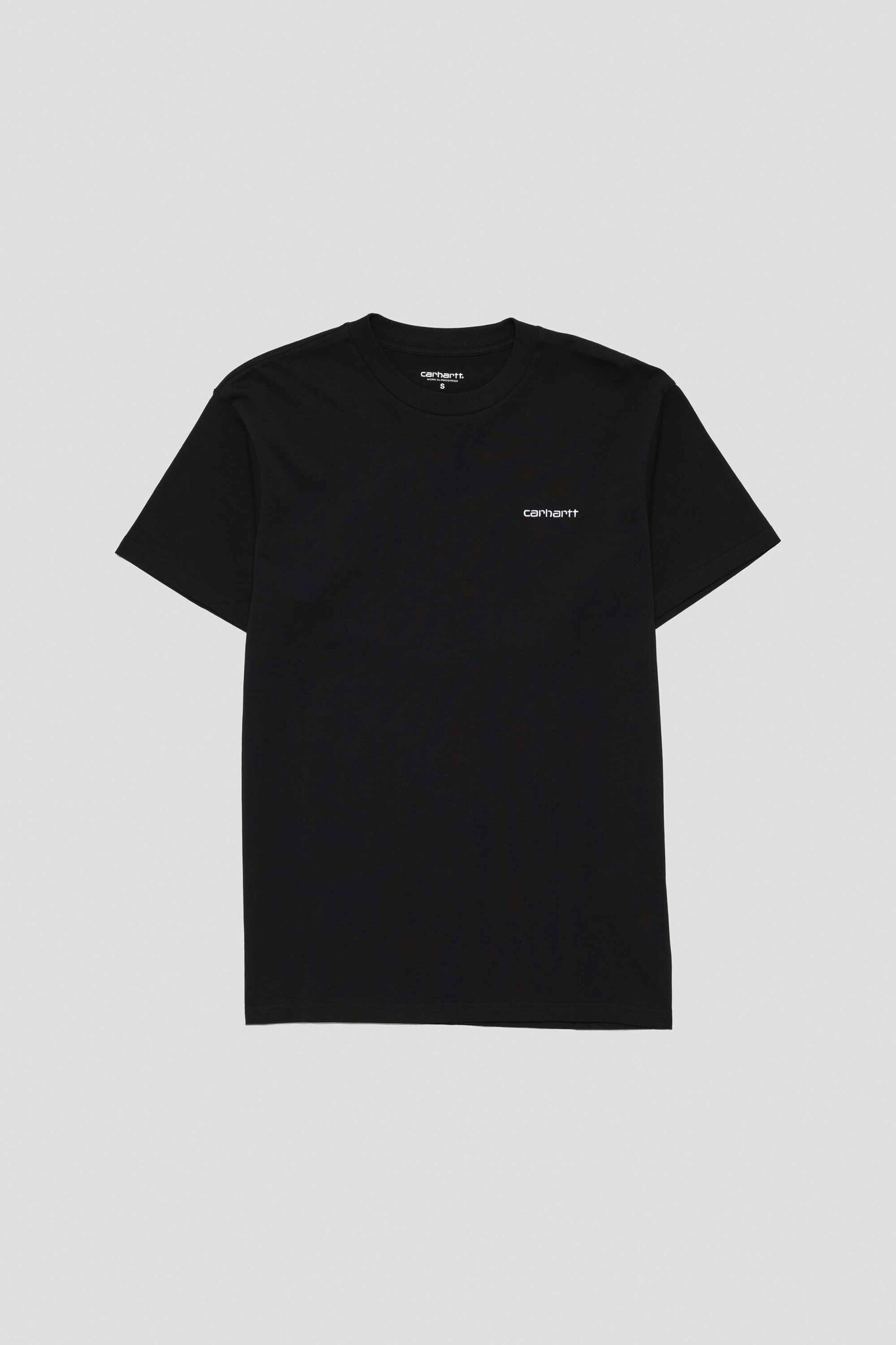 S/S Script Embroidery T-Shirt Black/White