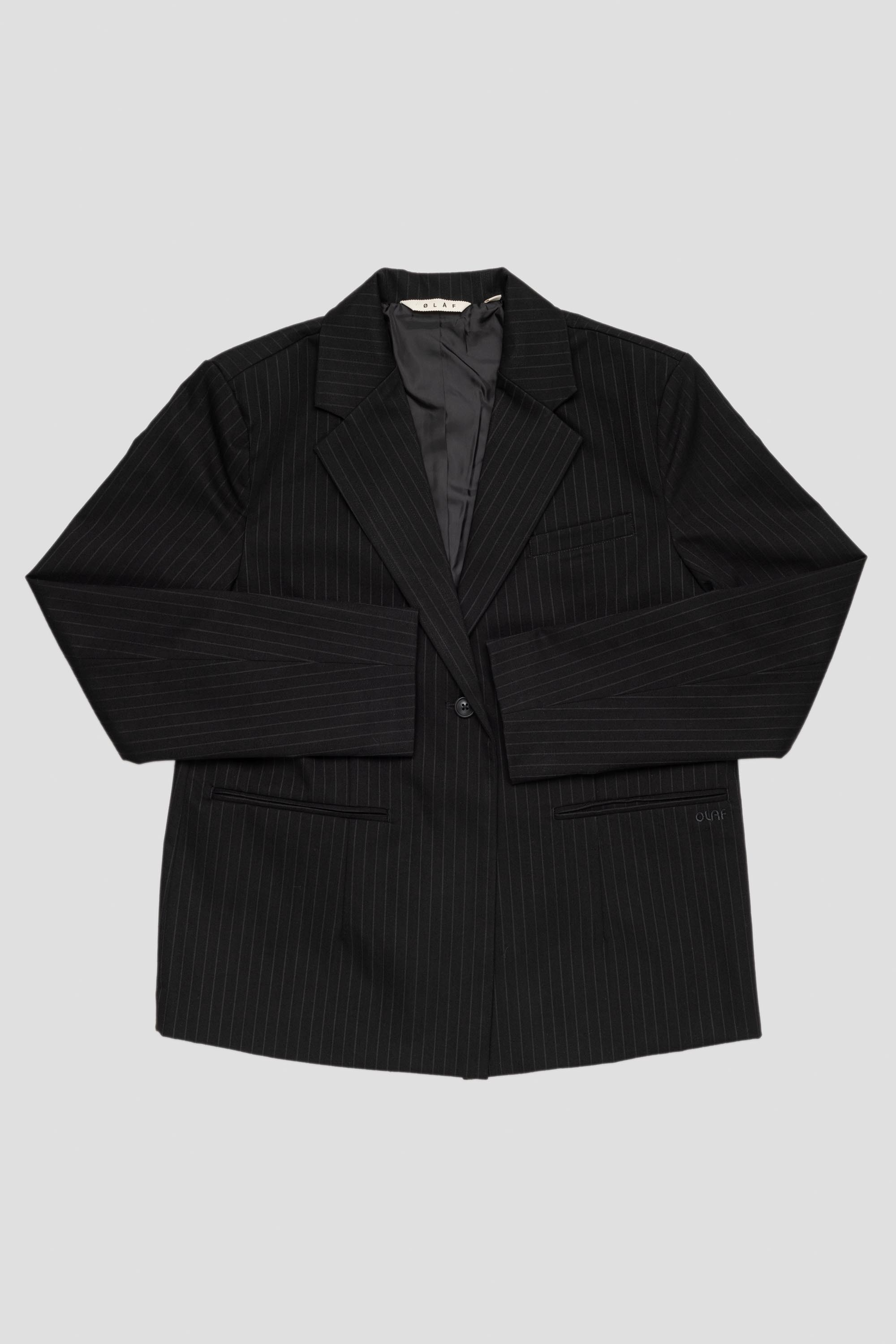 Women's Pinstripe Blazer Black/White