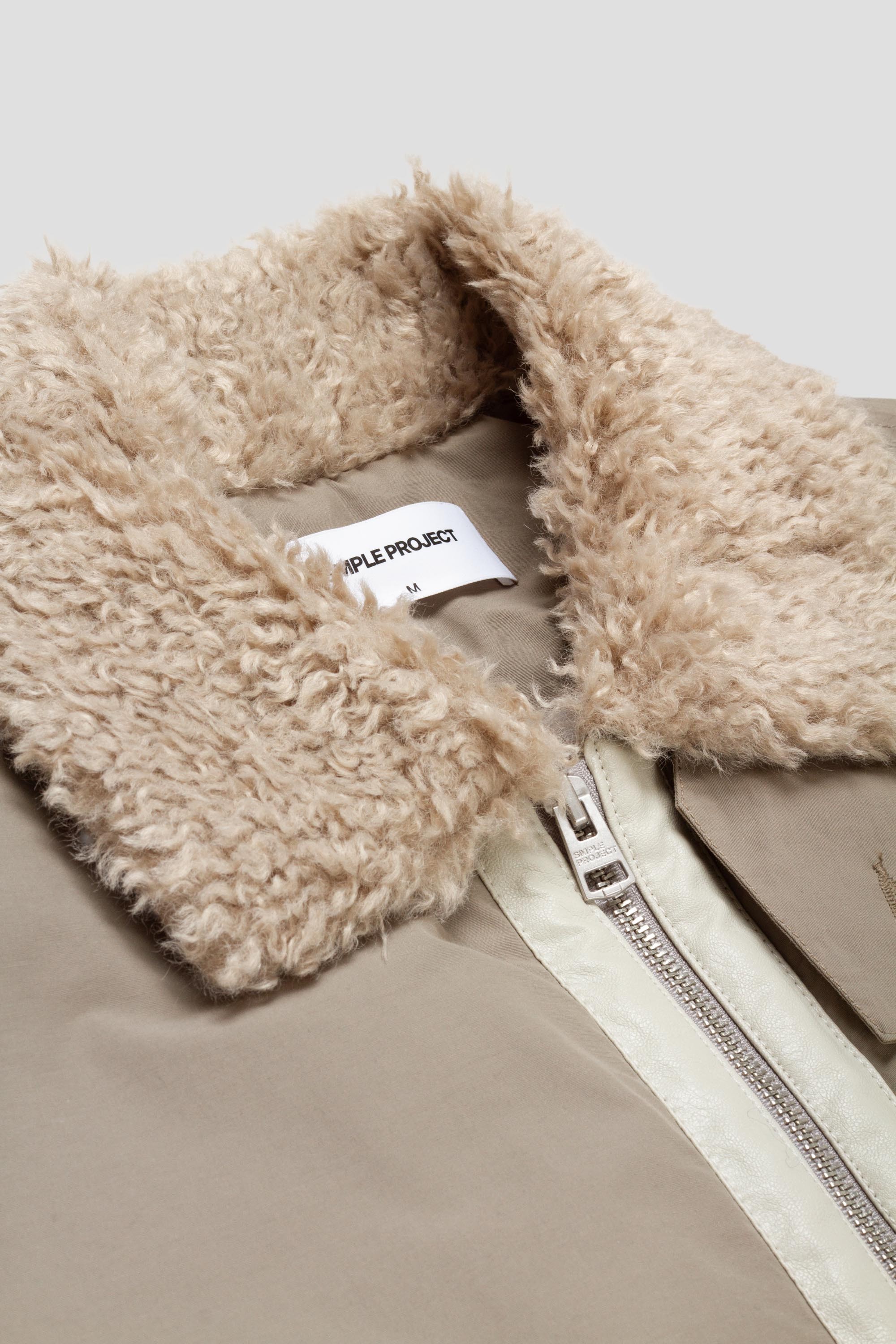 Patchwork Aviator Jacket Olive