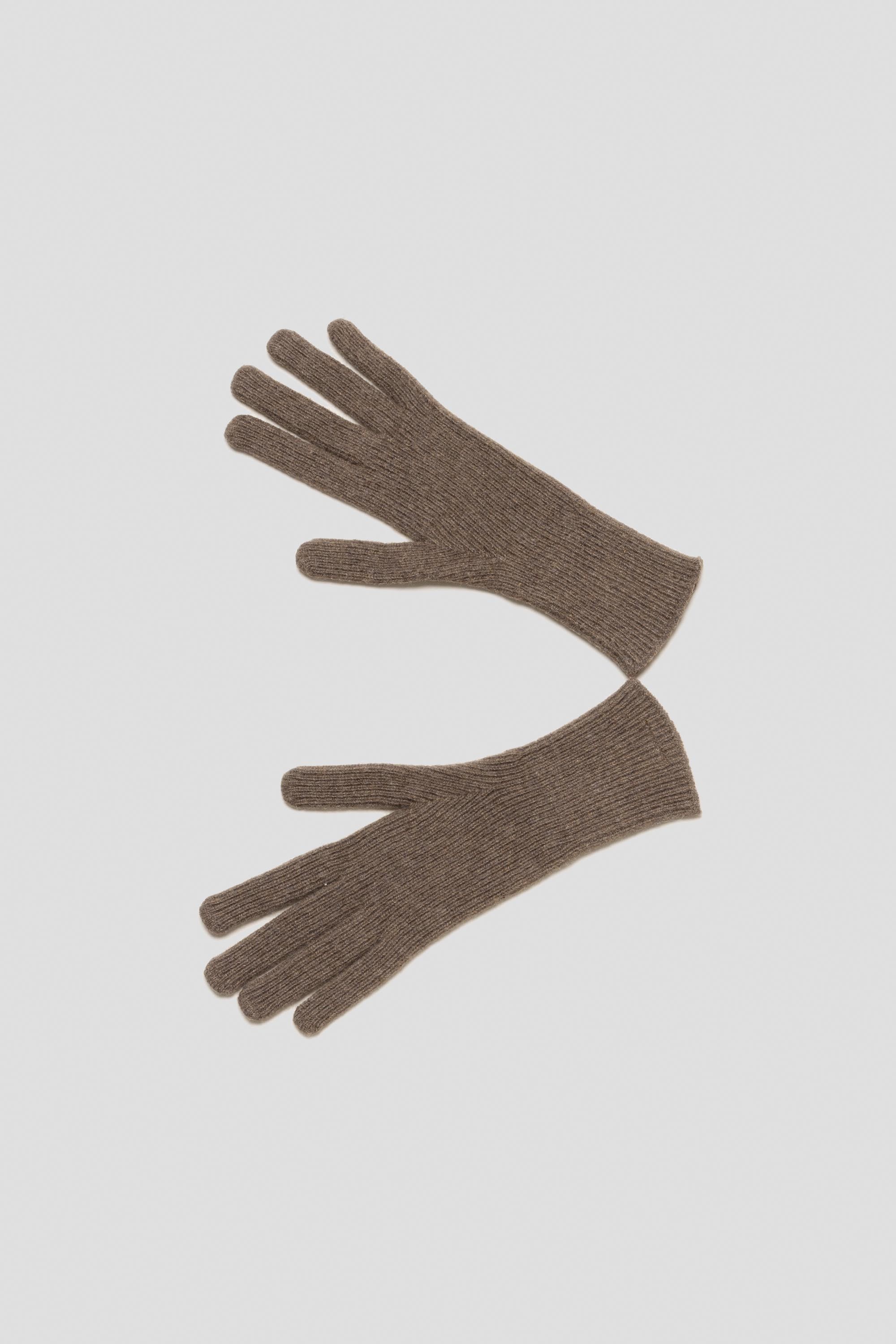 Ribbed Gloves Teak Brown