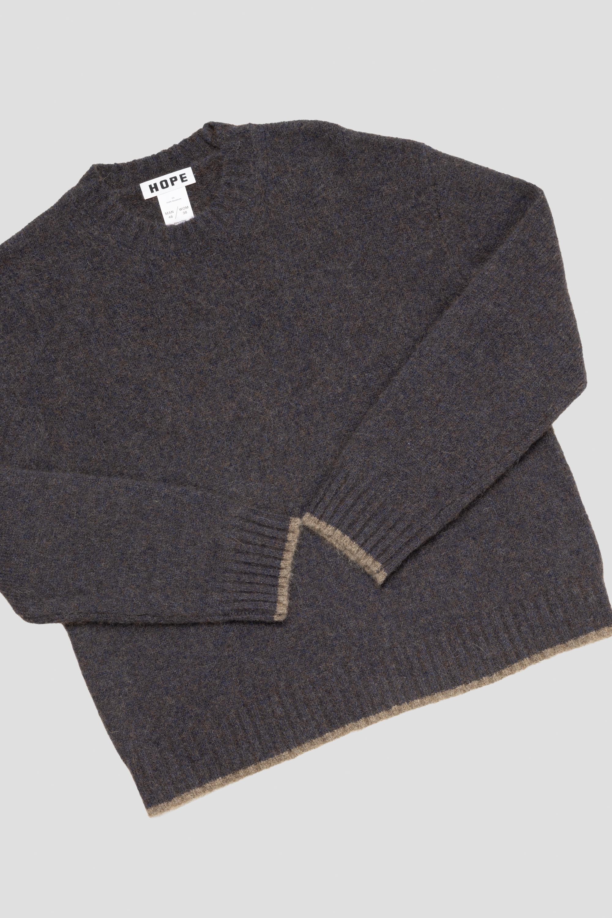 Box Sweater Blue Brown