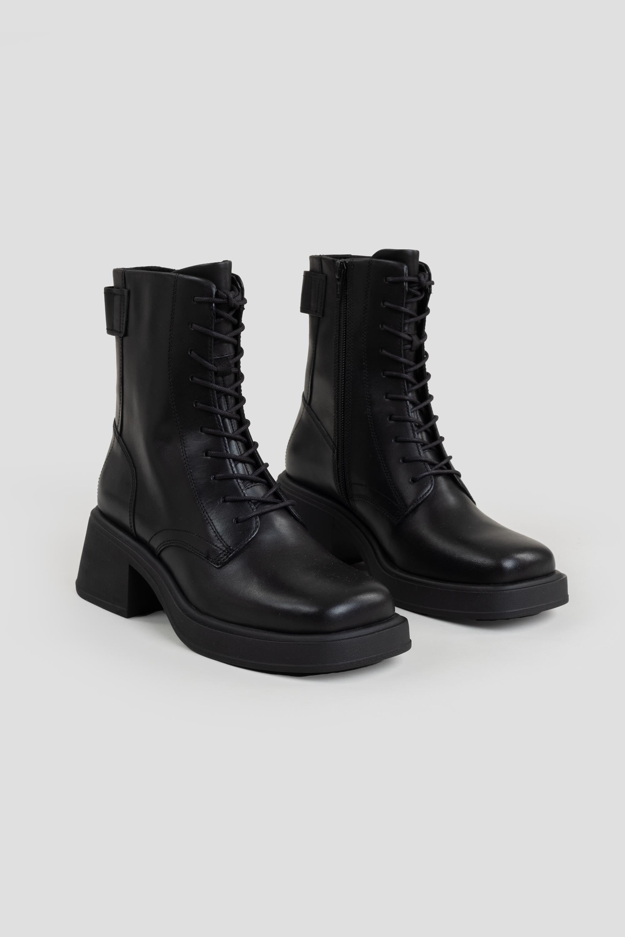 Dorah Lace-Up Boots Black