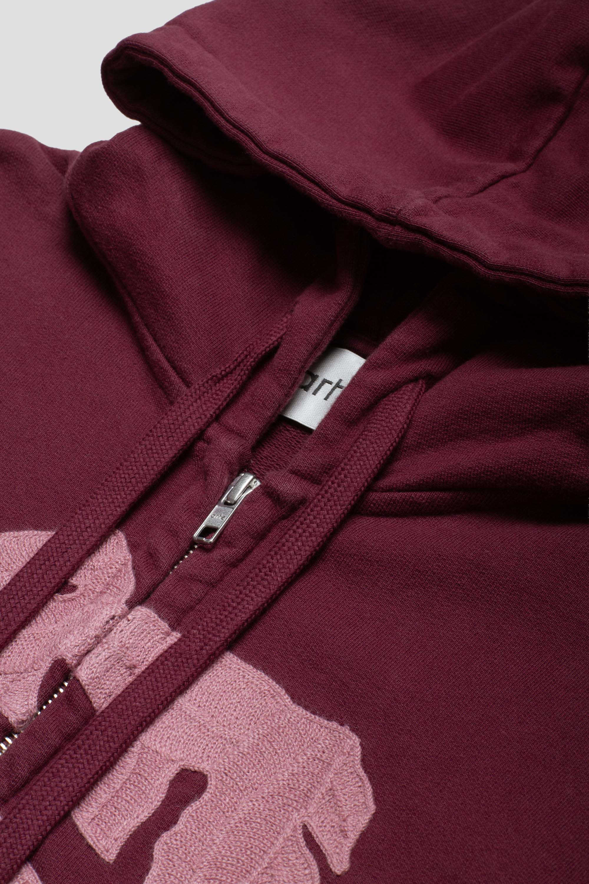 Eye Front Zip Hoodie Bordeaux
