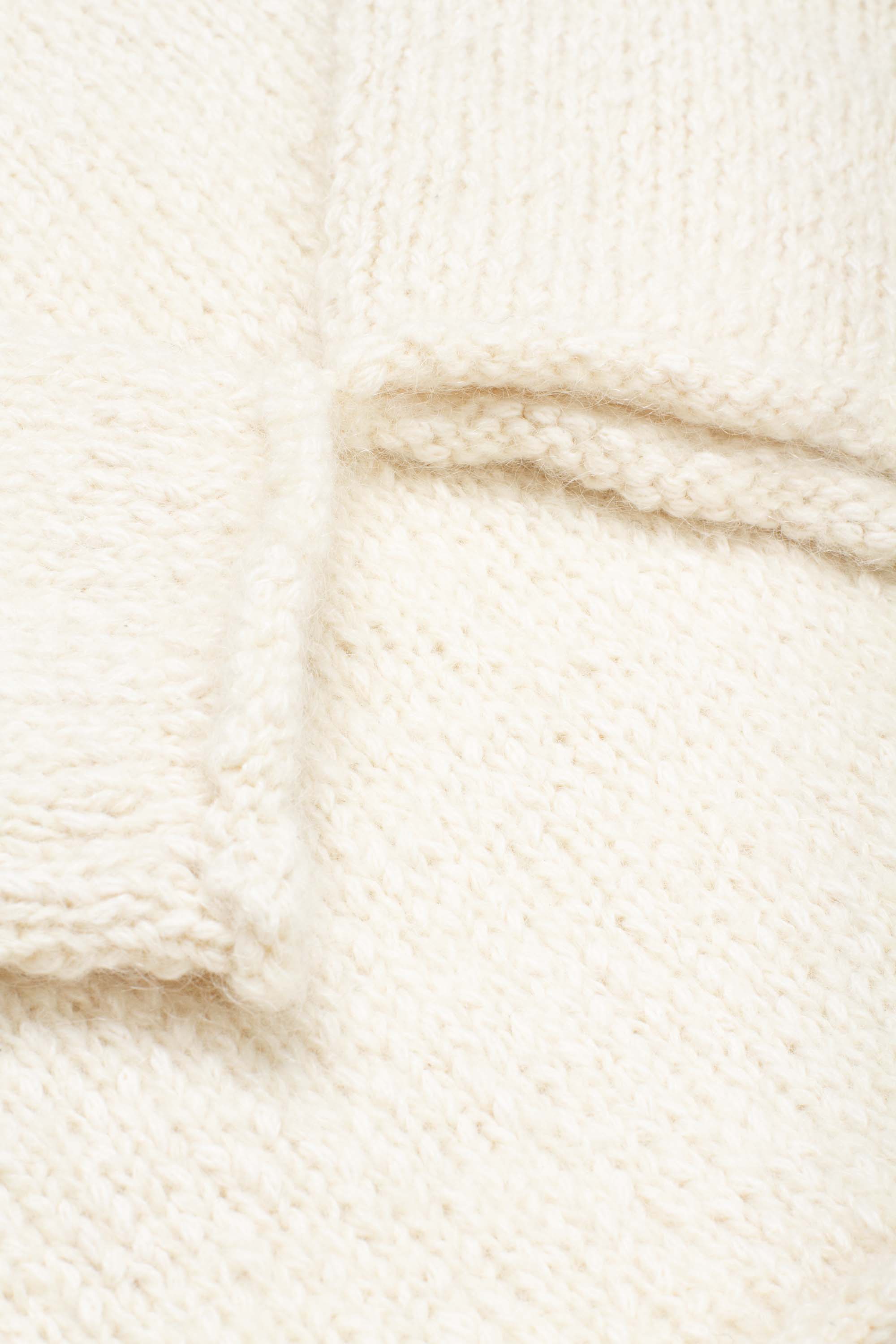 Hairy Slub Pullover Ecru