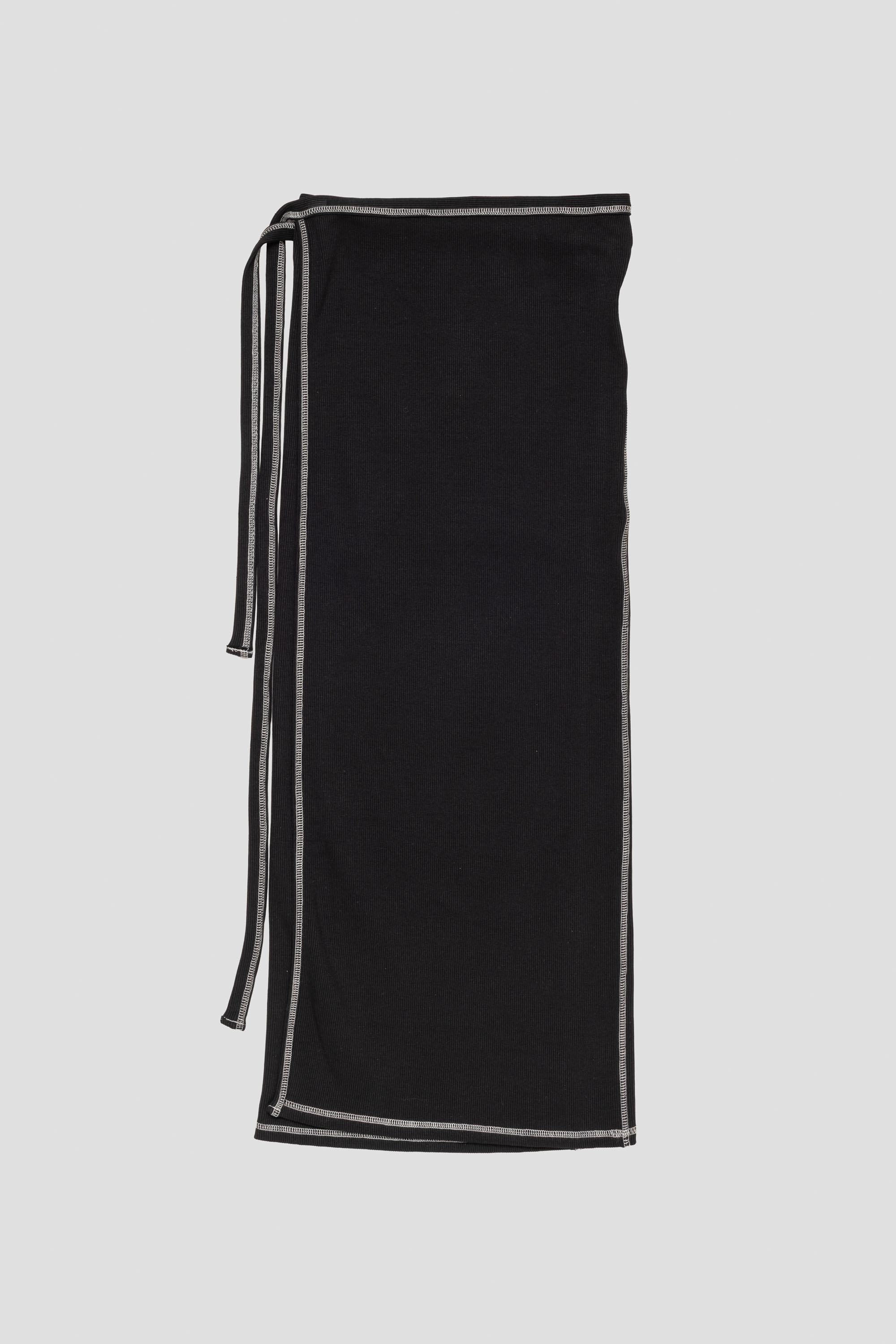 Brig Skirt Cotton Rib Black