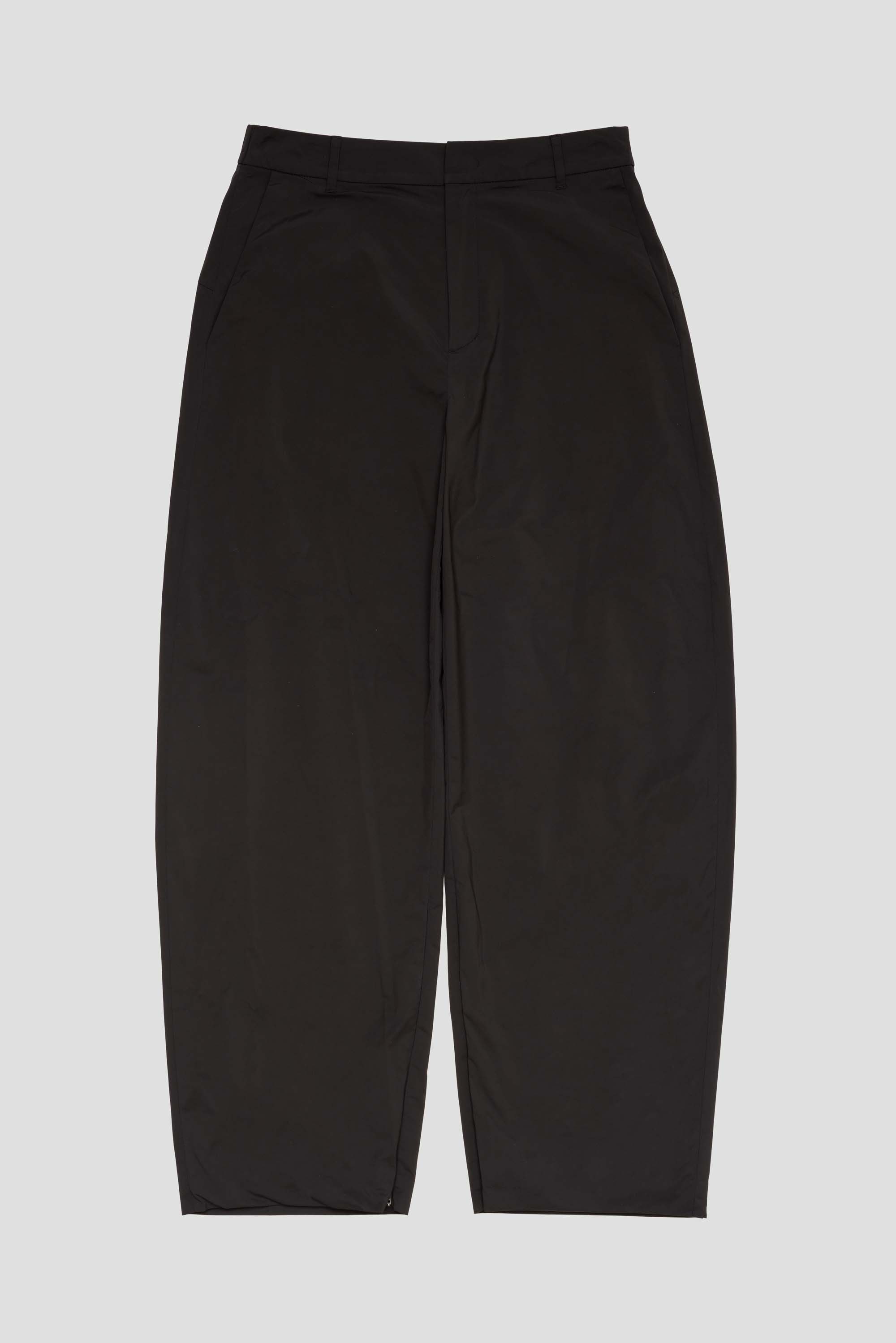Taffeta Curved Leg Pants Black