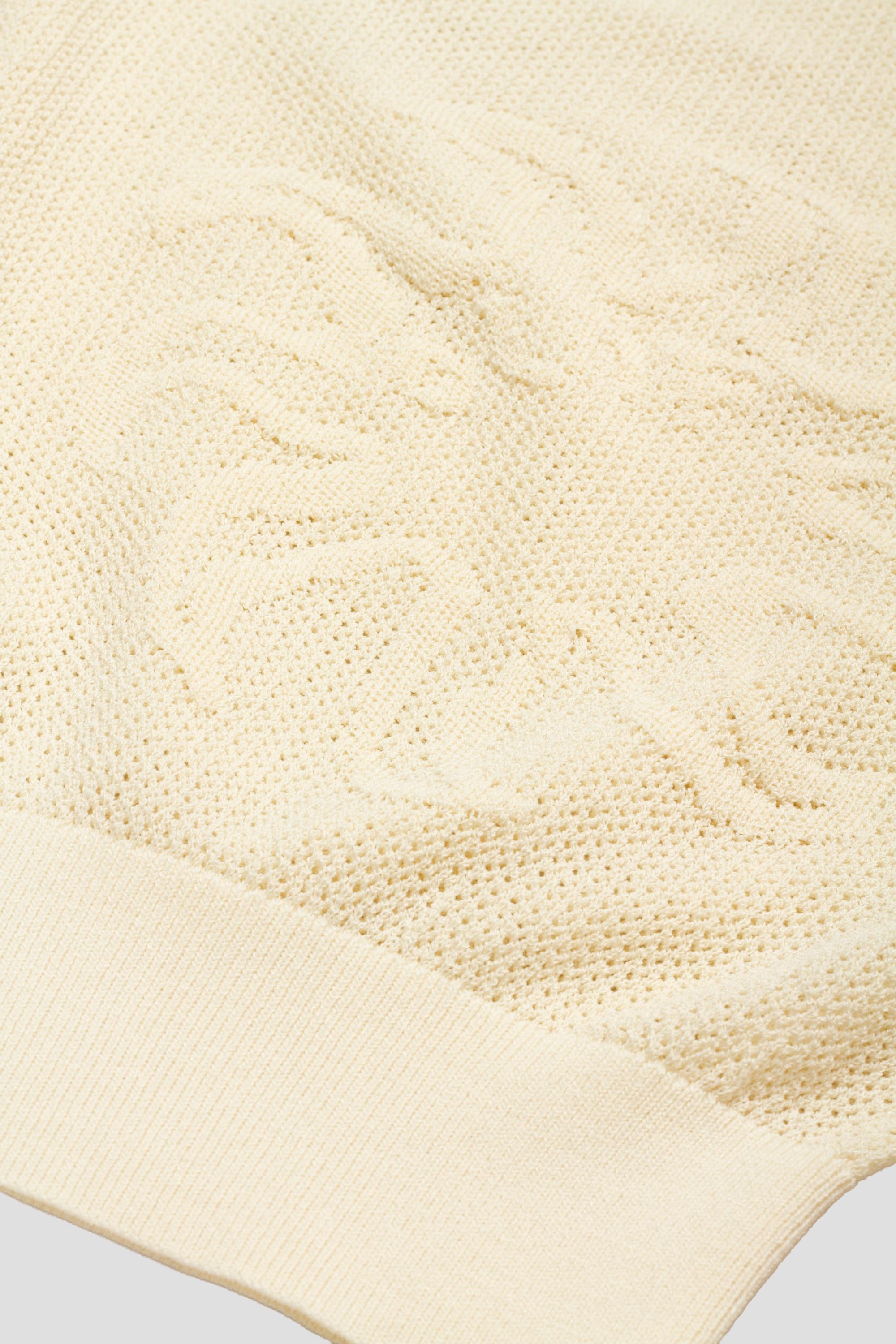Women's Sun Knitted Polo Top Buttermilk