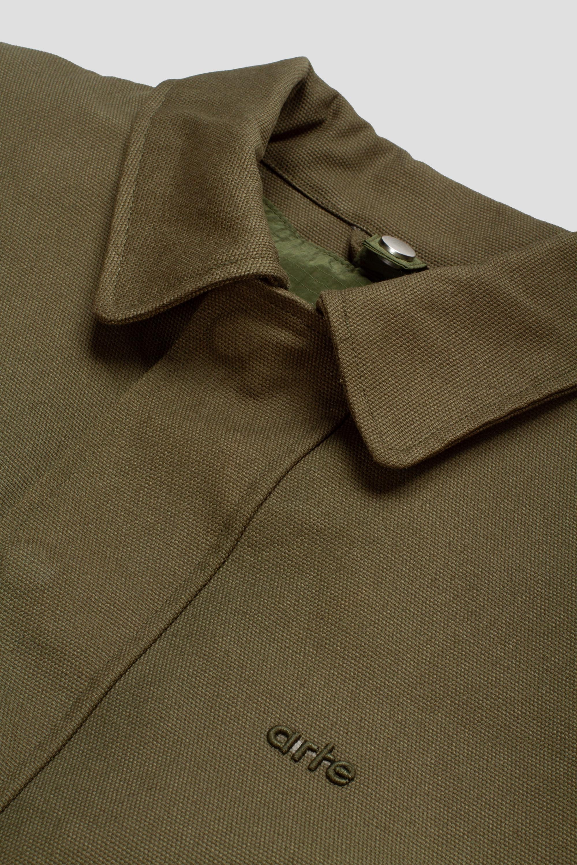 Inclined Pocket Jacket Green