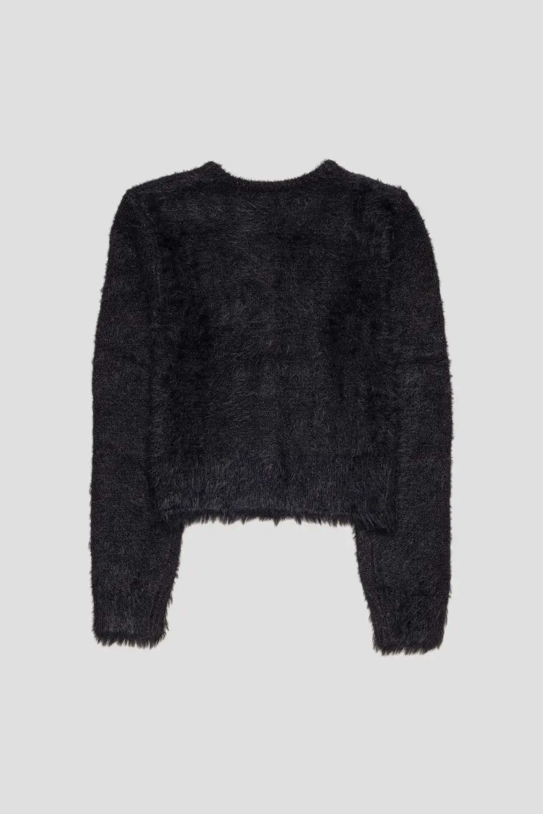 Authorized Shaggy Cropped Cardigan & Black Amazing Shelter