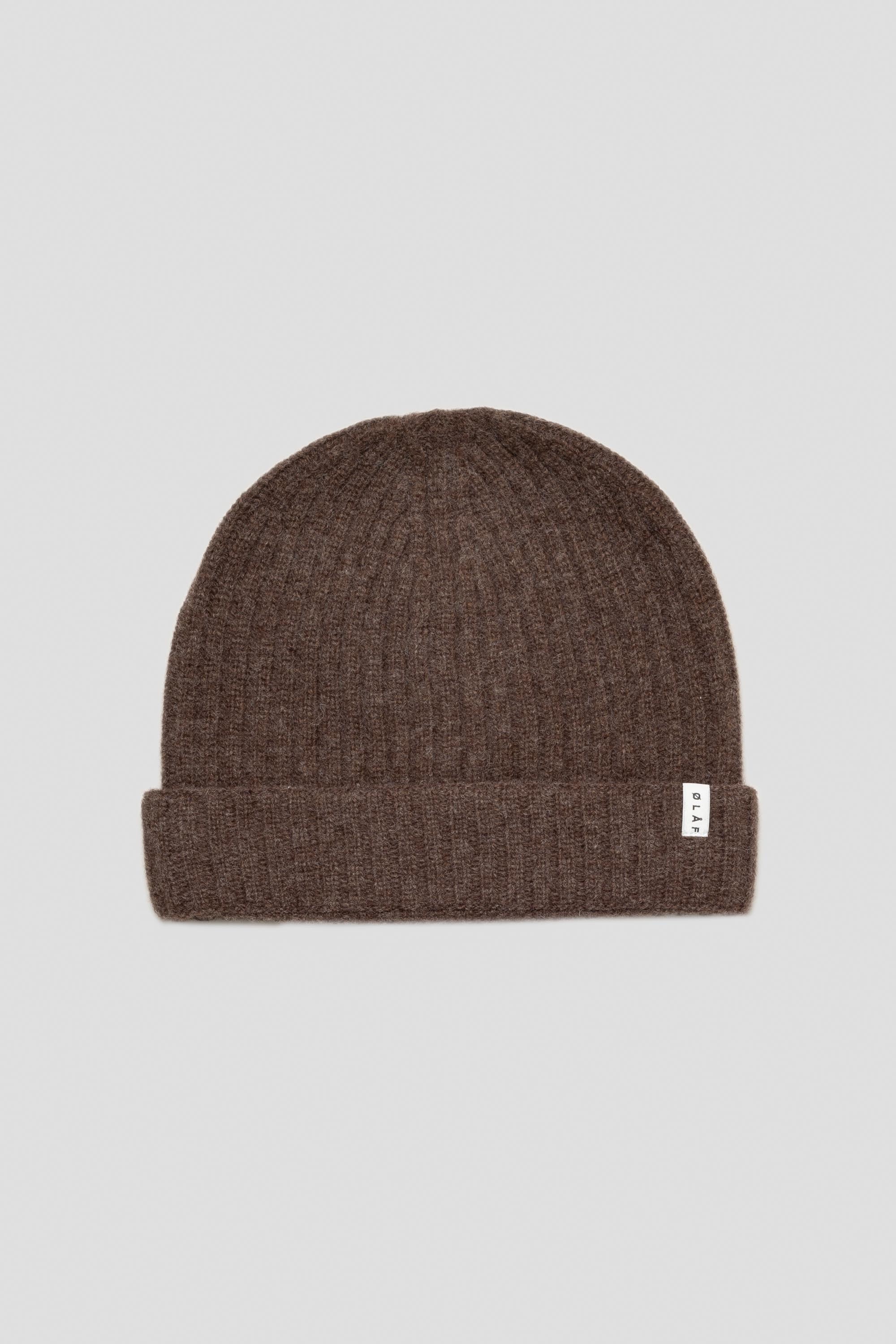 Wool Beanie Brown Melange