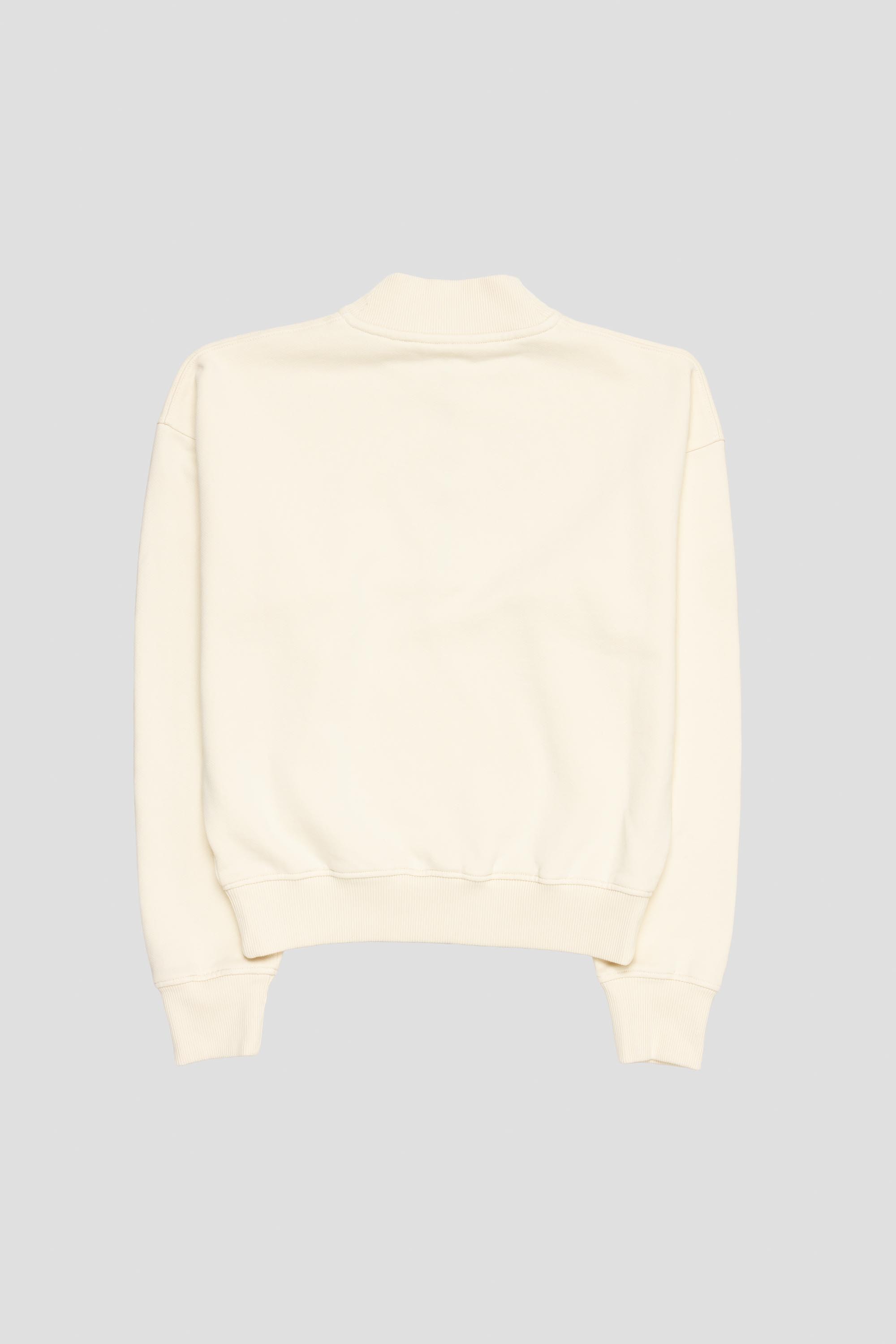 Women's Half Zip Sweatshirt Off White