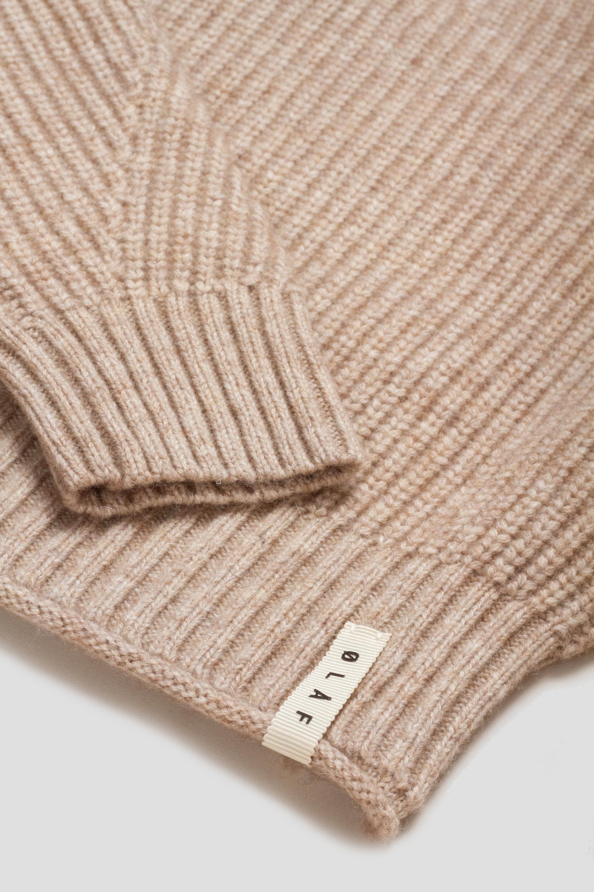 Women's Merino Half Zip Knit Oatmeal