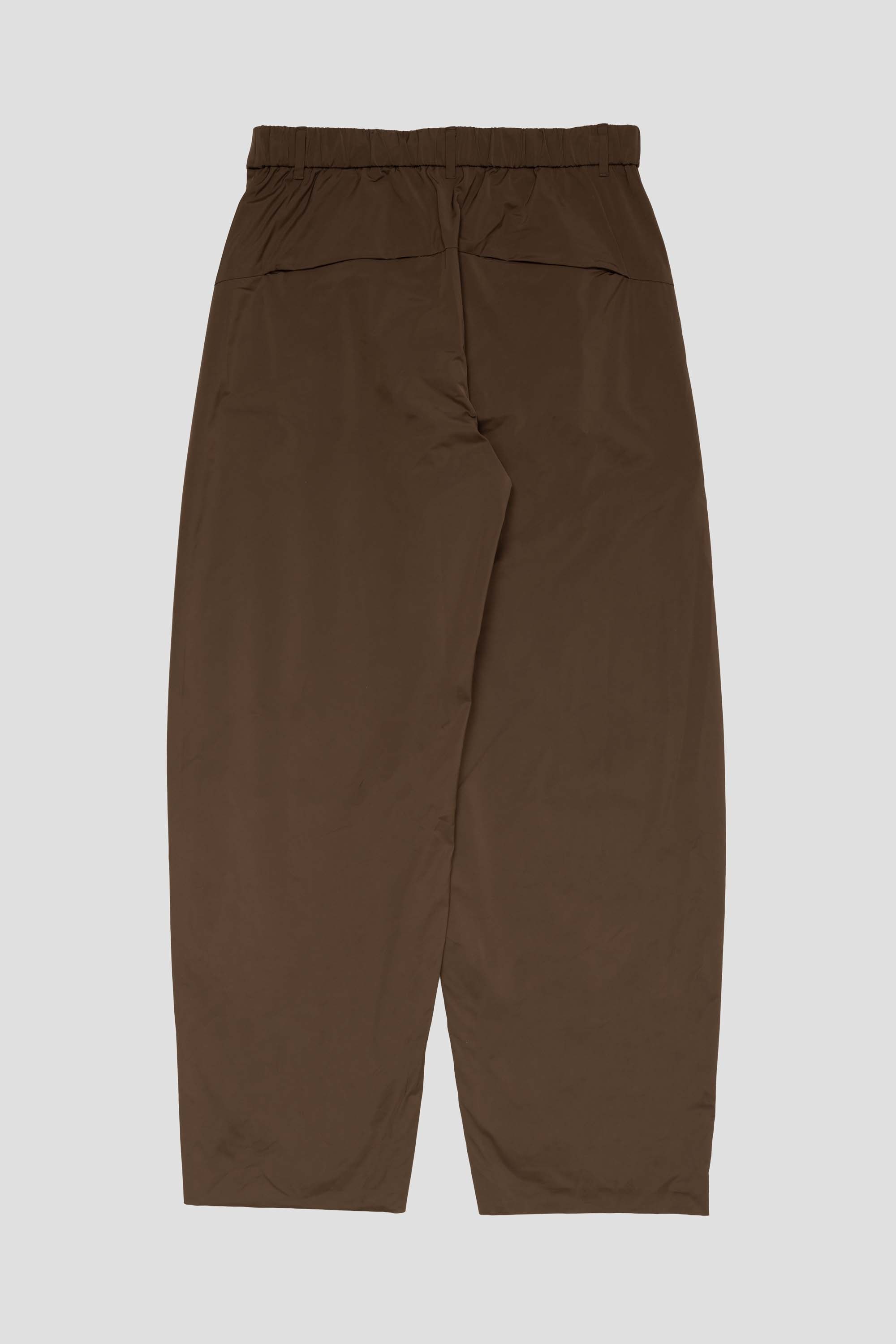 Taffeta Curved Leg Pants Brown