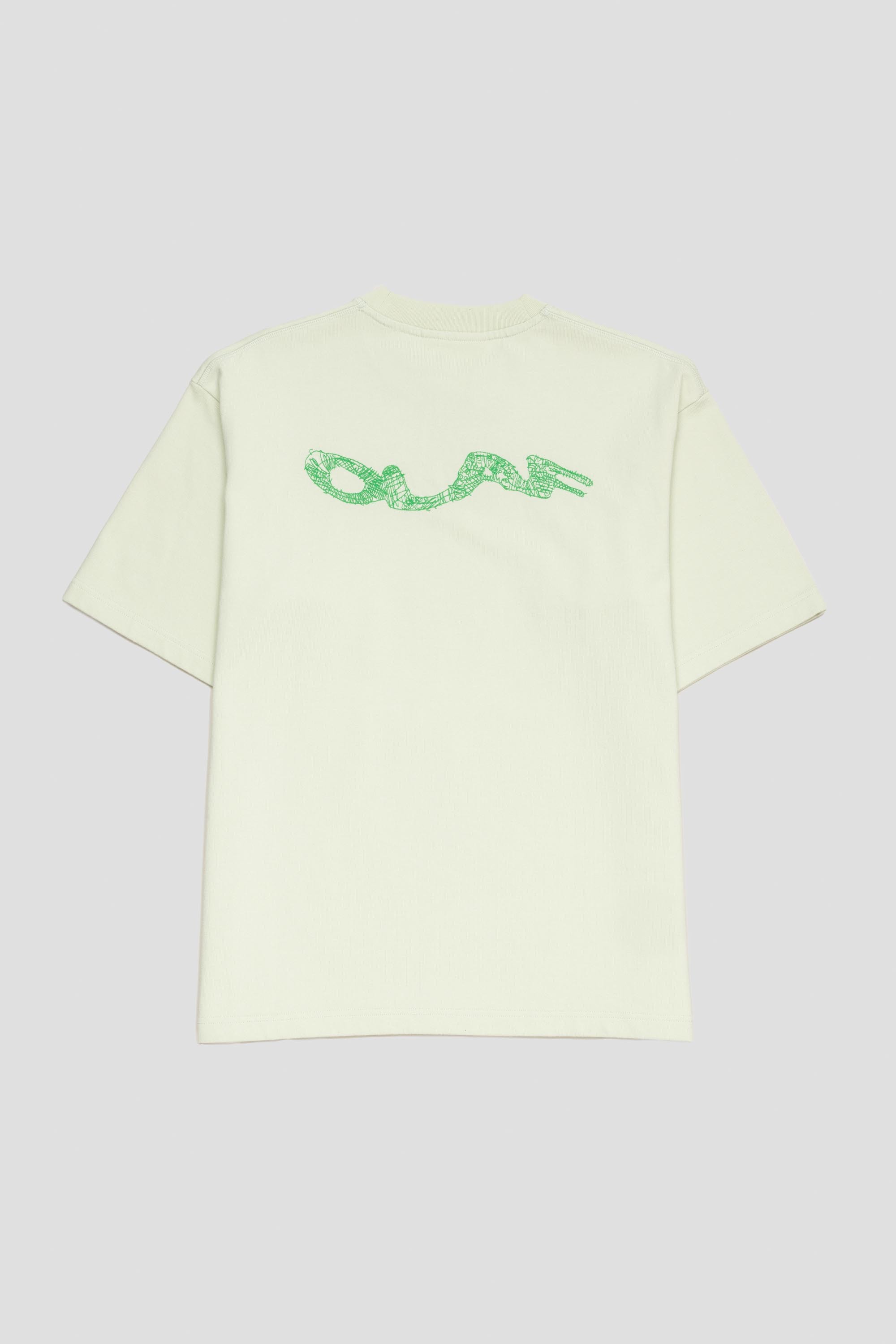 Wavy Drift Embro Tee Pale Green