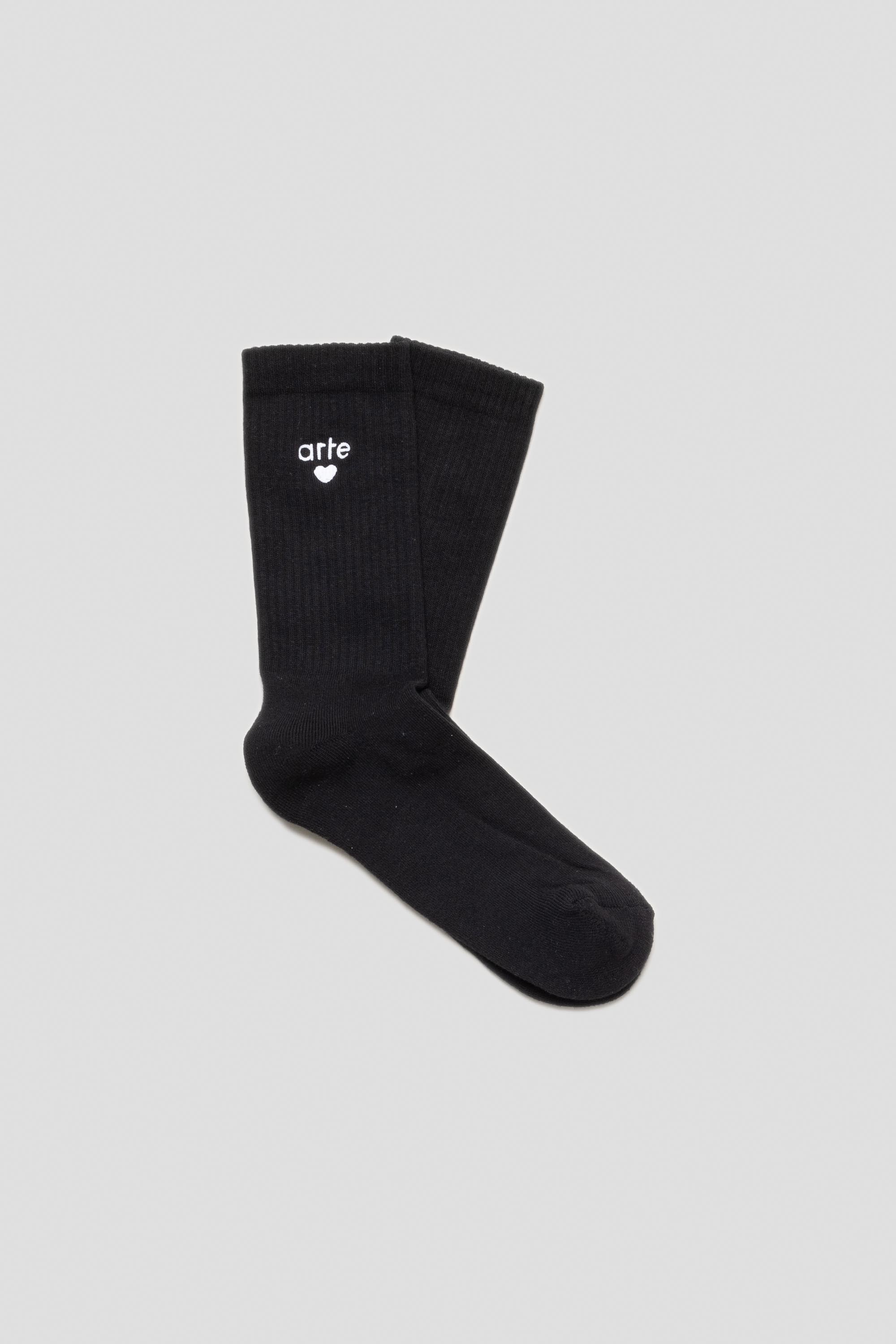 Basic Heart Socks Black