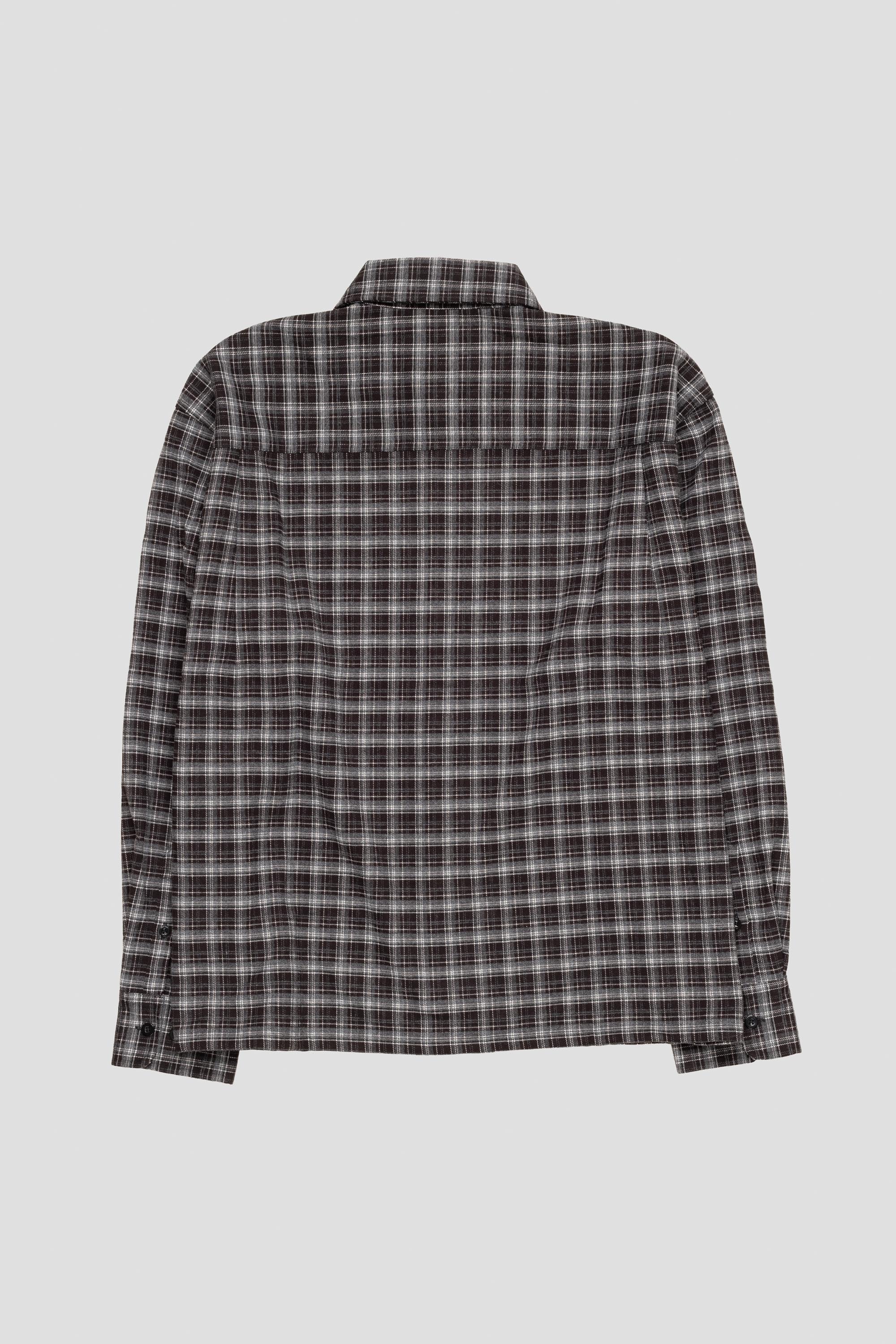 Plaid Boxy Shirt Charcoal