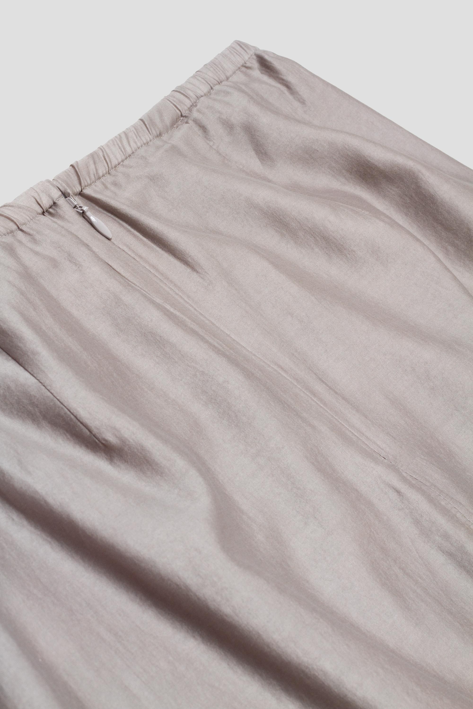 Silky Midi Skirt Grey